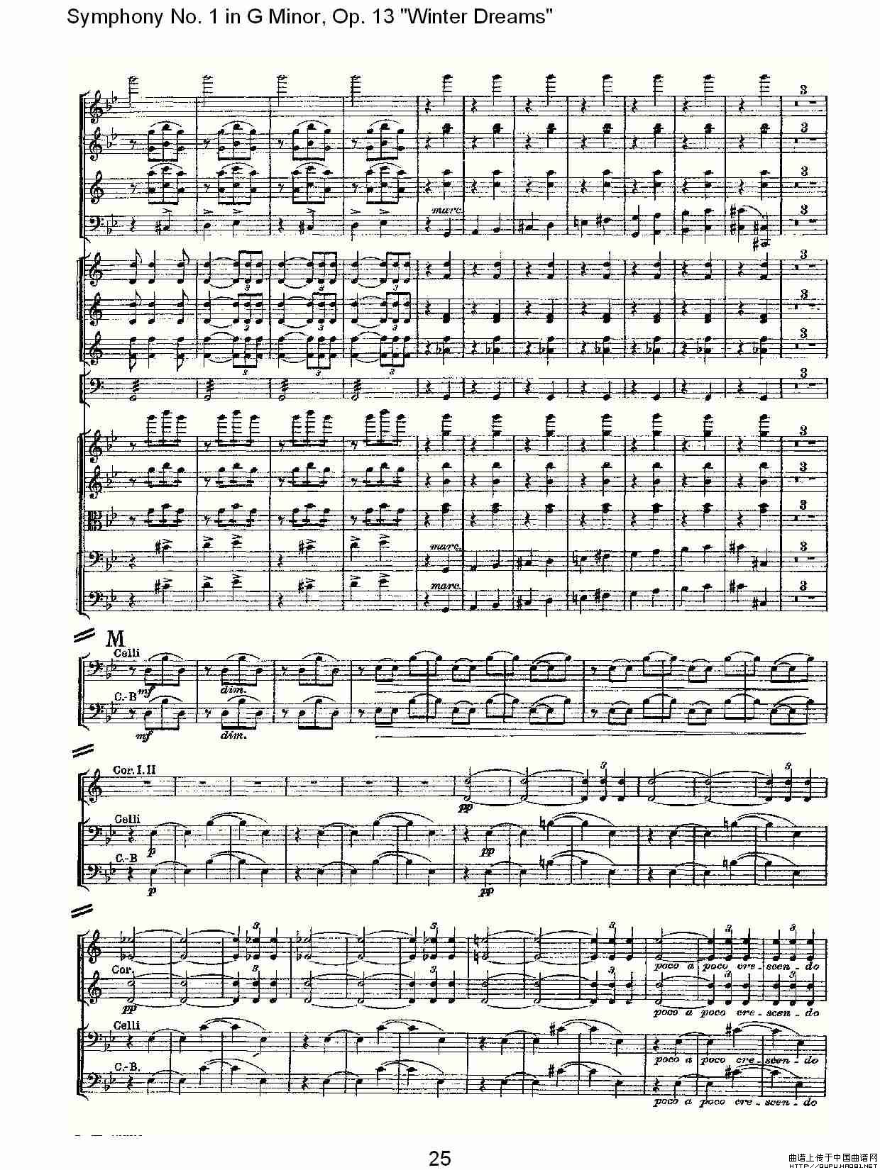 G小调第一交响曲, Op.13 冬天的梦幻Op.13第一乐章（一）其它曲谱（图13）