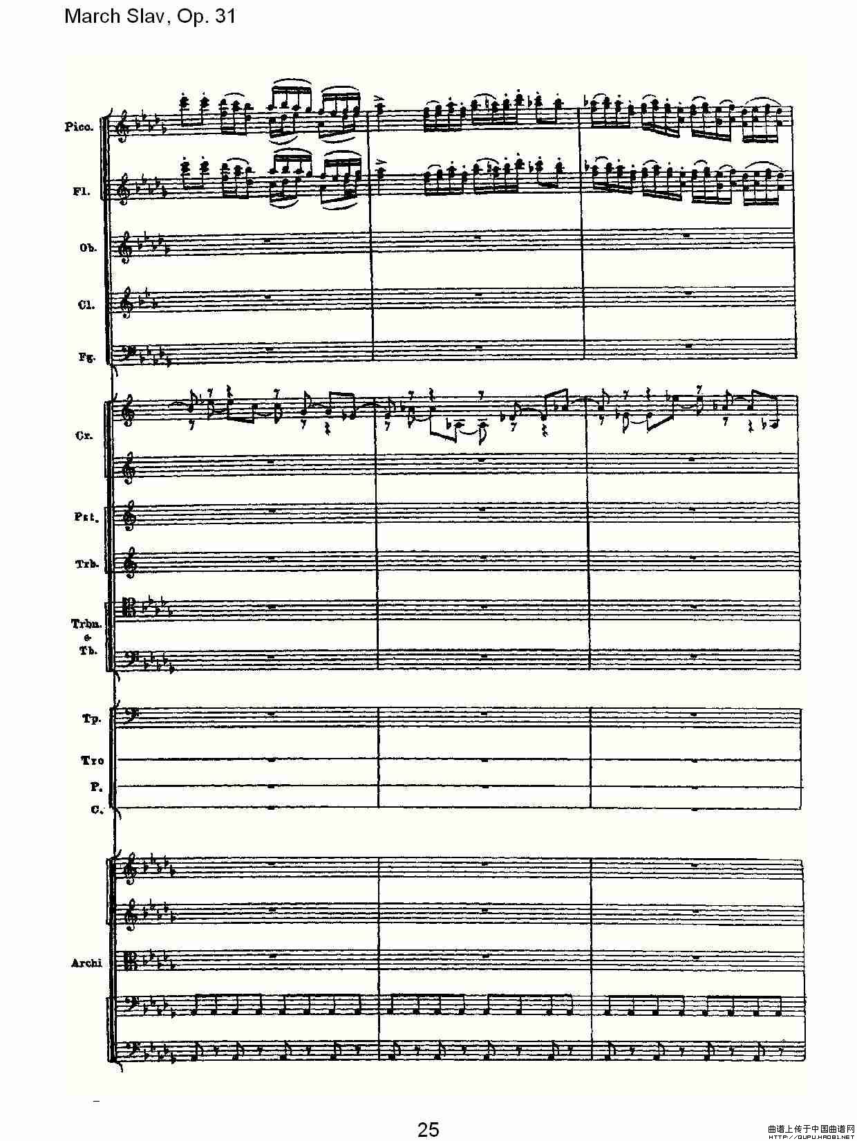 March Slav, Op.31   斯拉夫进行曲，Op.31（一）其它曲谱（图13）