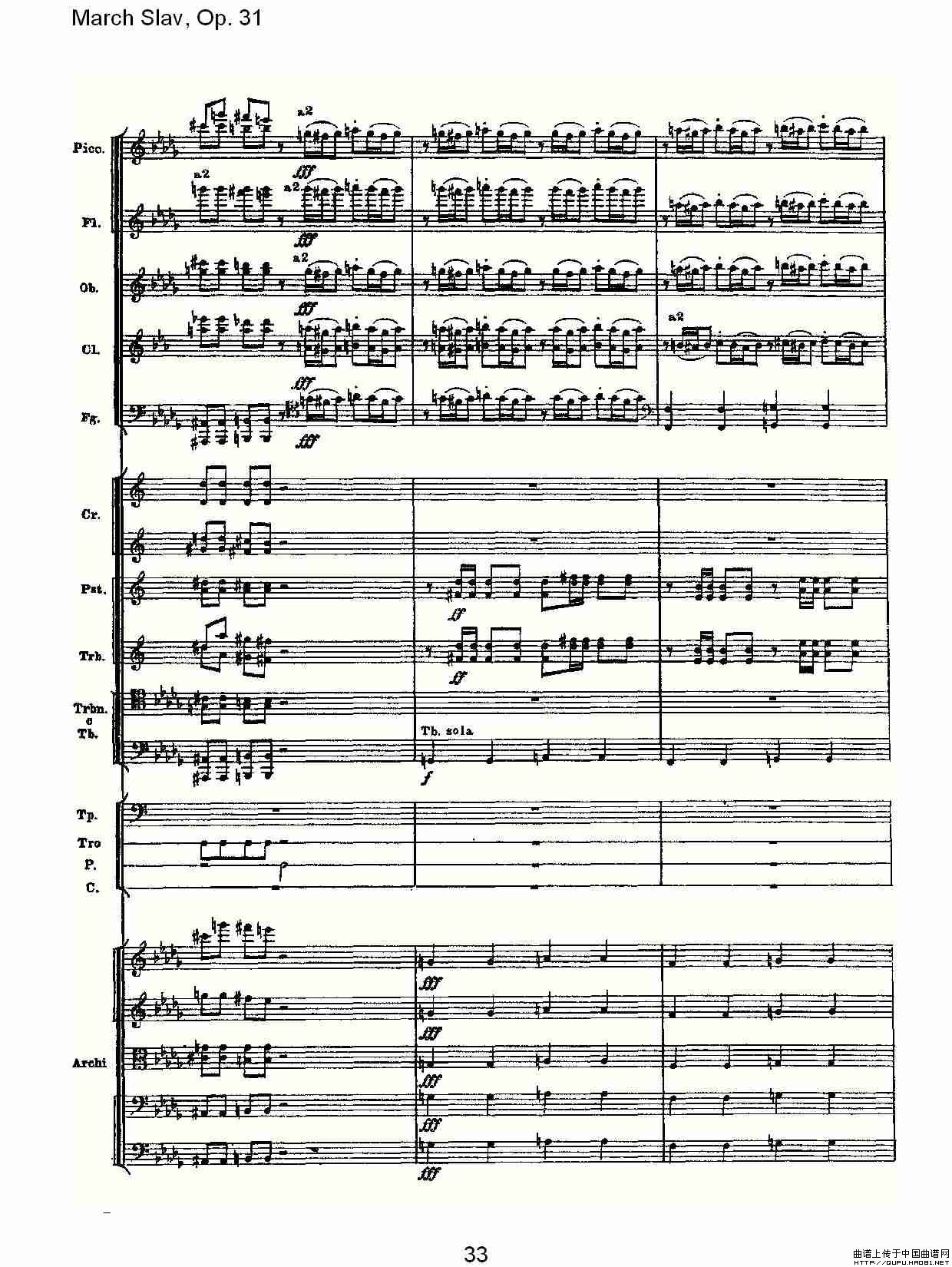 March Slav, Op.31   斯拉夫进行曲，Op.31（一）其它曲谱（图17）