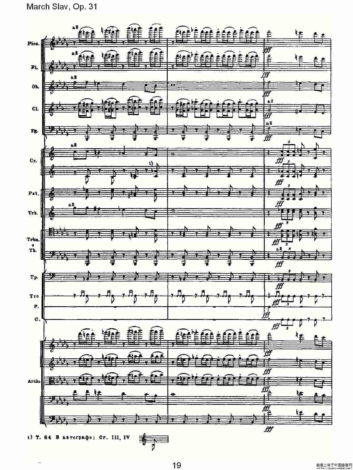 March Slav, Op.31   斯拉夫进行曲，Op.31（一）其它曲谱（图10）