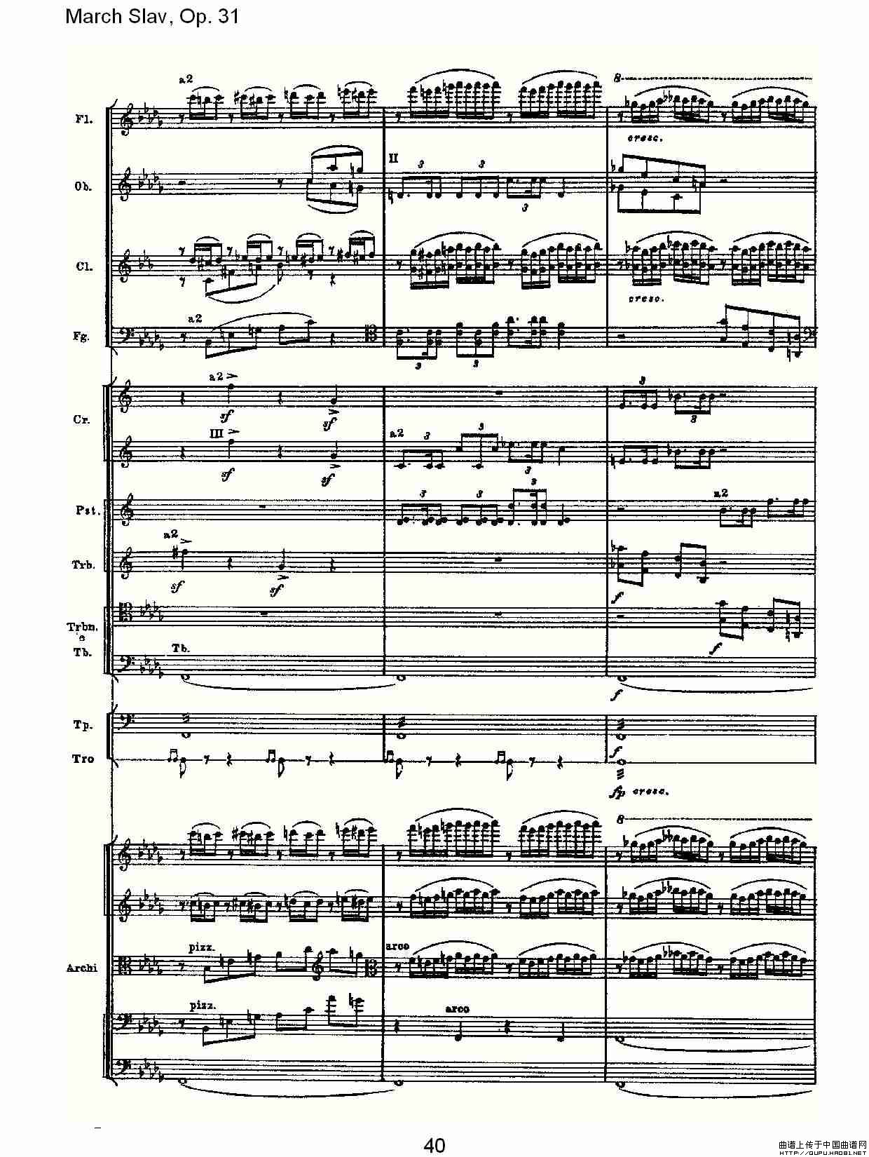 March Slav, Op.31   斯拉夫进行曲，Op.31（二）其它曲谱（图3）