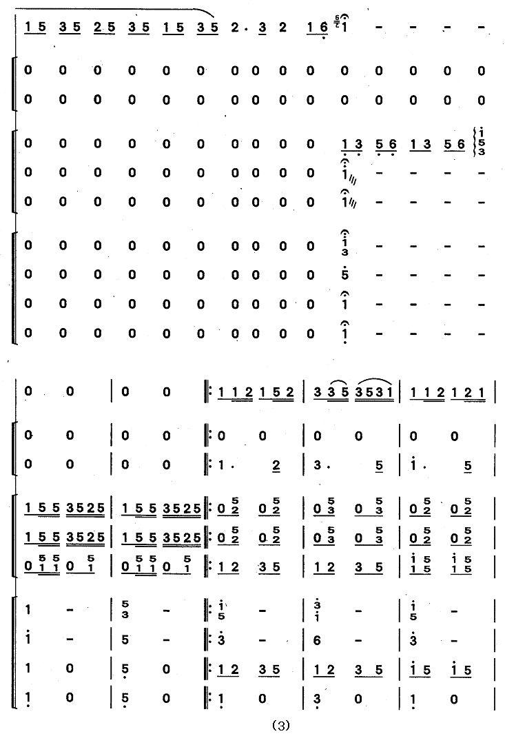 美丽的金孔雀（刘强作曲版 [带伴奏总谱]）其它曲谱（图3）
