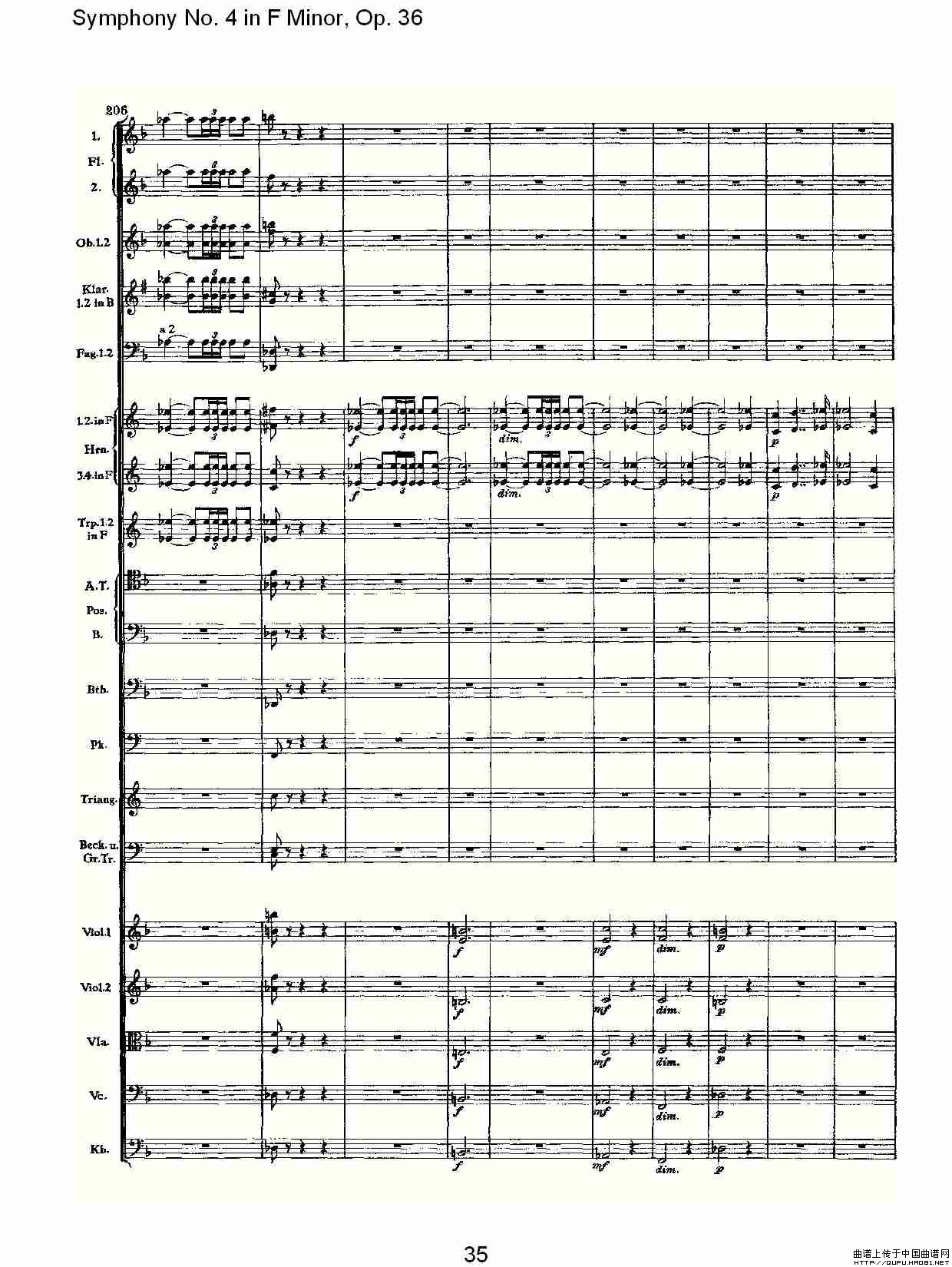 F小调第四交响曲,  Op. 36 第四乐章（二）其它曲谱（图3）