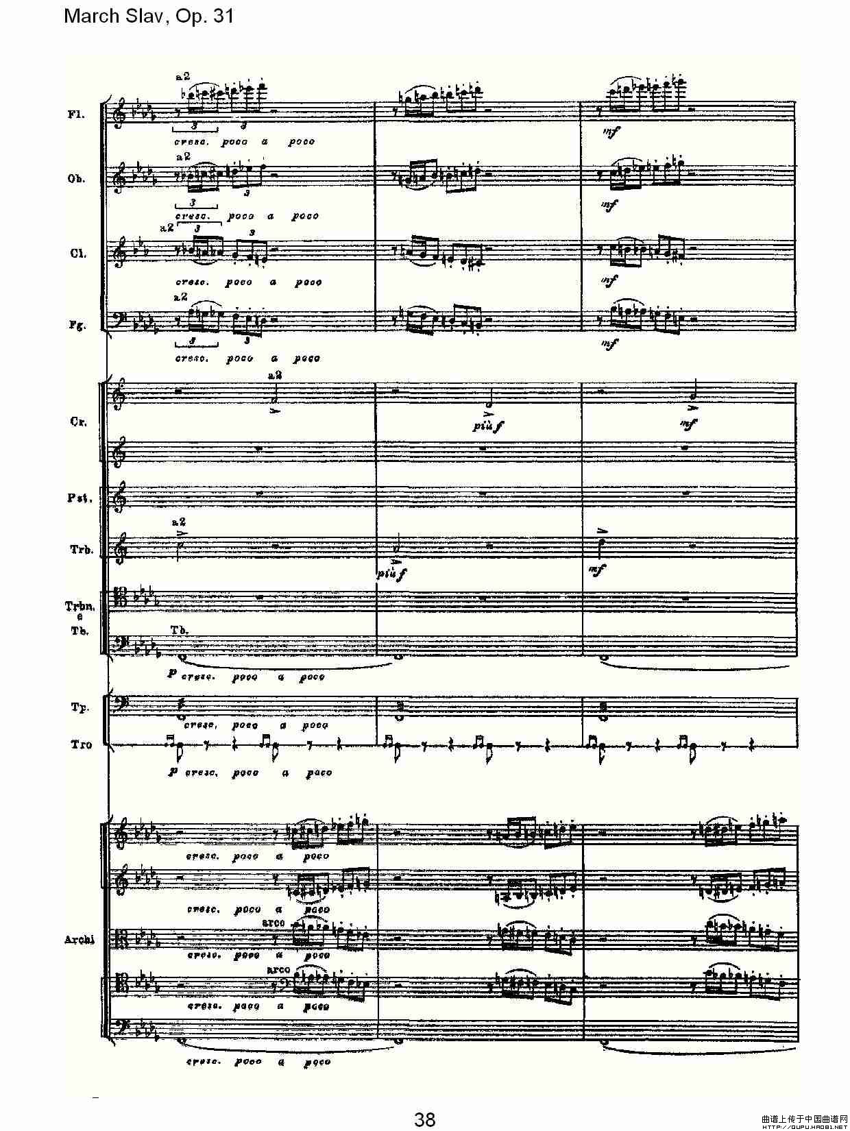 March Slav, Op.31   斯拉夫进行曲，Op.31（二）其它曲谱（图2）