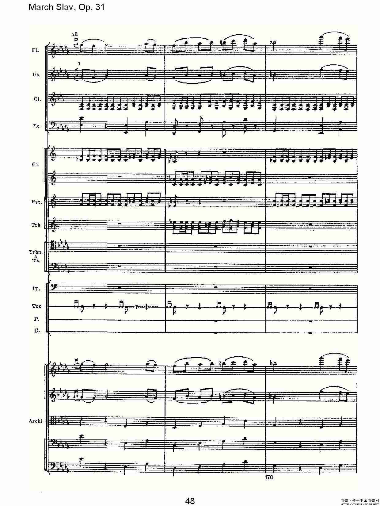 March Slav, Op.31   斯拉夫进行曲，Op.31（二）其它曲谱（图7）