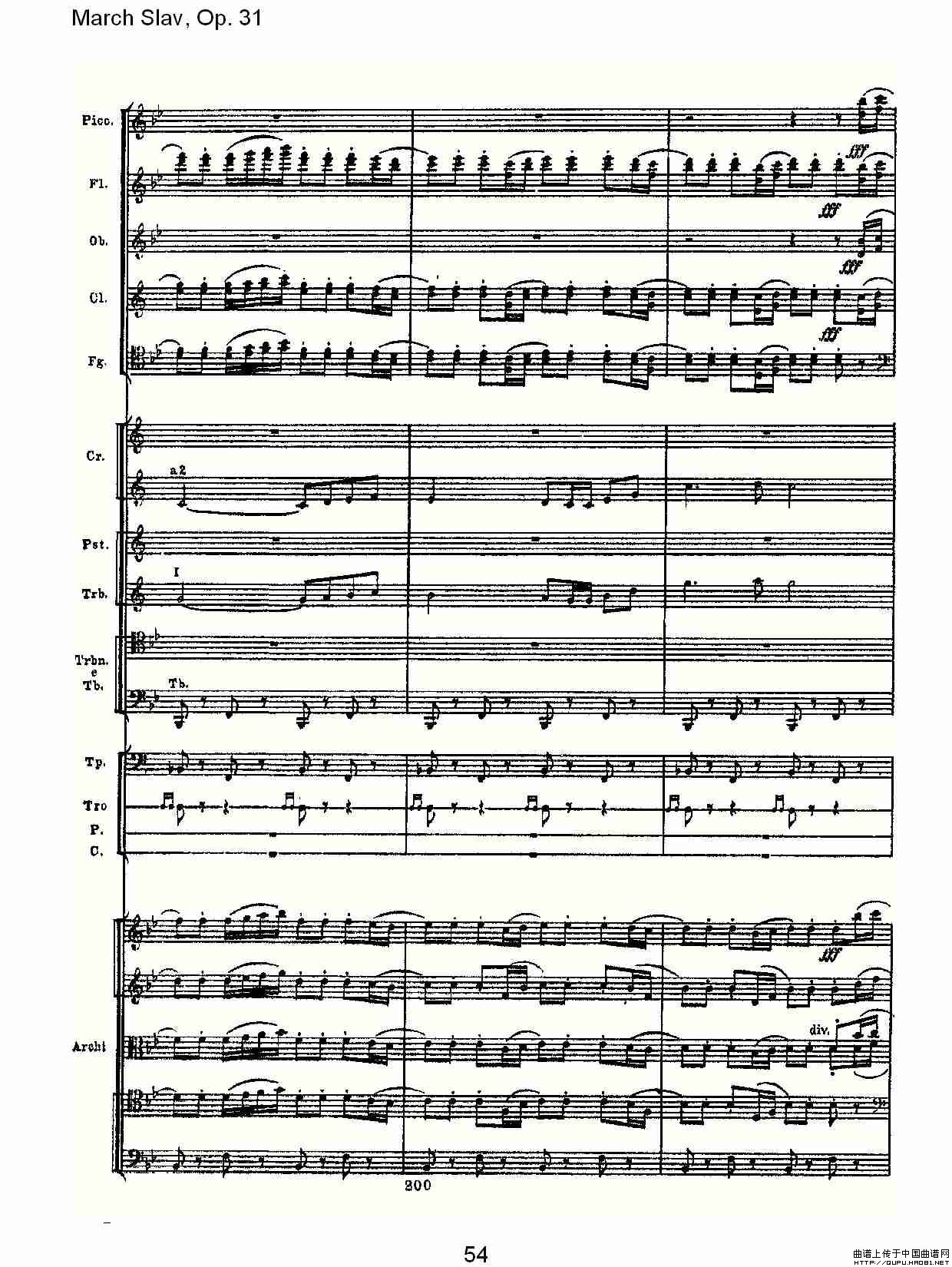 March Slav, Op.31   斯拉夫进行曲，Op.31（二）其它曲谱（图10）
