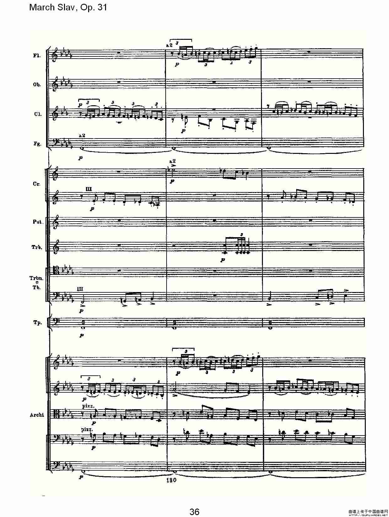 March Slav, Op.31   斯拉夫进行曲，Op.31（二）其它曲谱（图1）