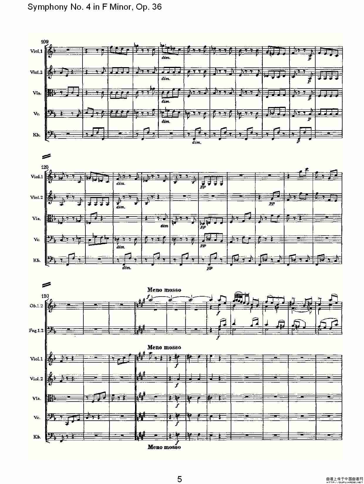 F小调第四交响曲,  Op. 36 第三乐章其它曲谱（图3）