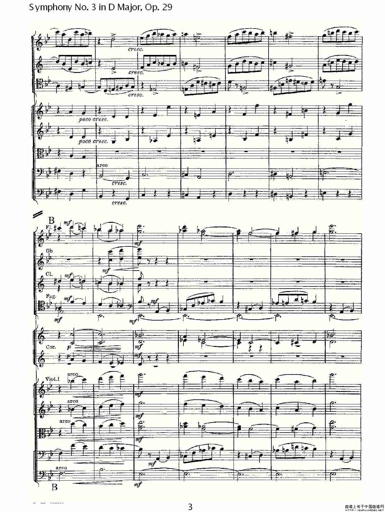 D大调第三交响曲,  Op.29 第二乐章其它曲谱（图2）