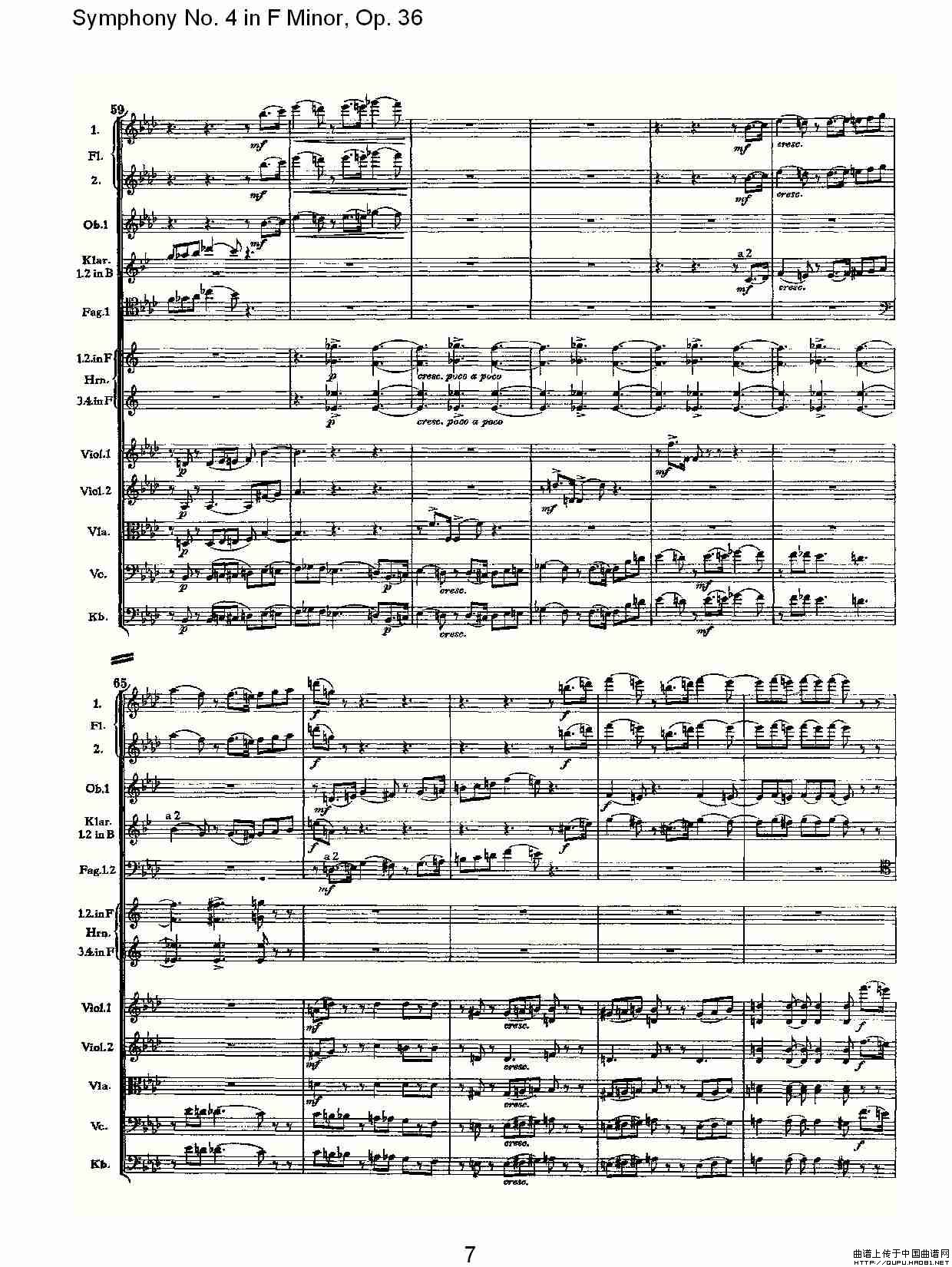 F小调第四交响曲,  Op. 36 第一乐章（一）其它曲谱（图4）