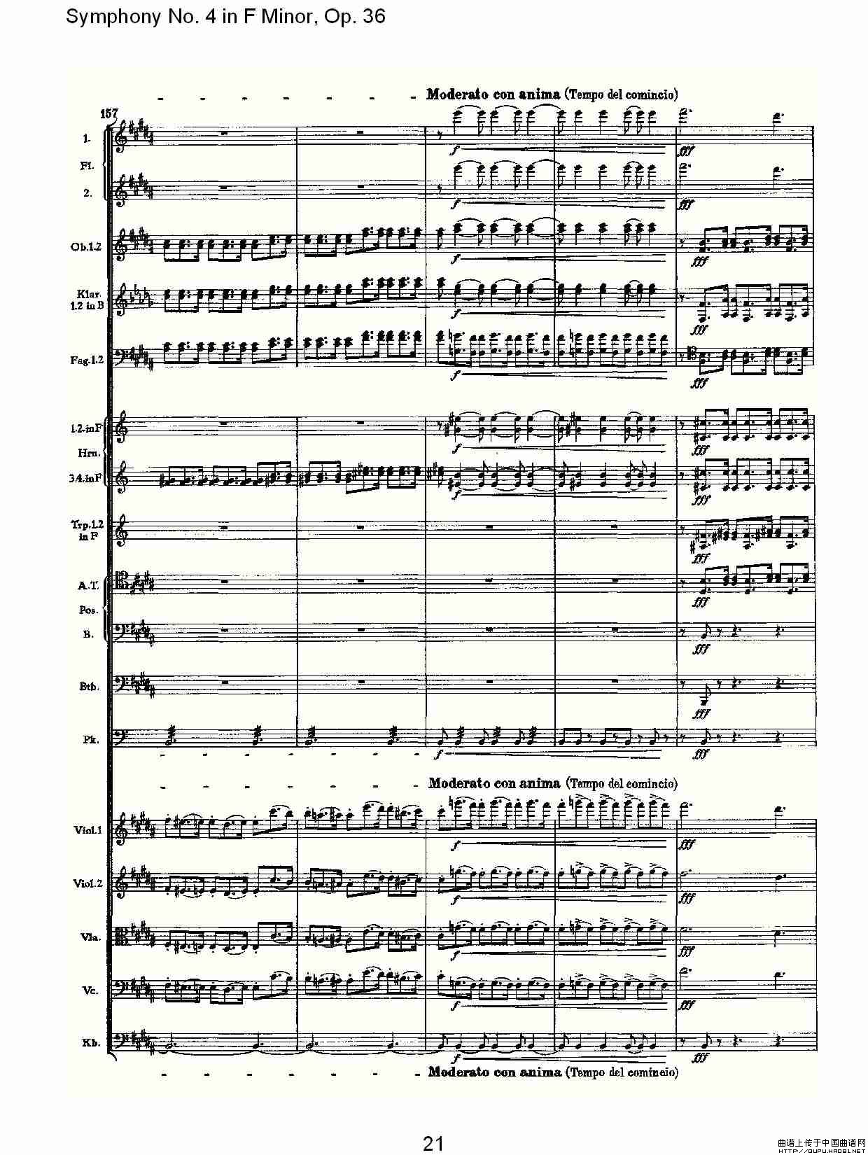 F小调第四交响曲,  Op. 36 第一乐章（一）其它曲谱（图11）