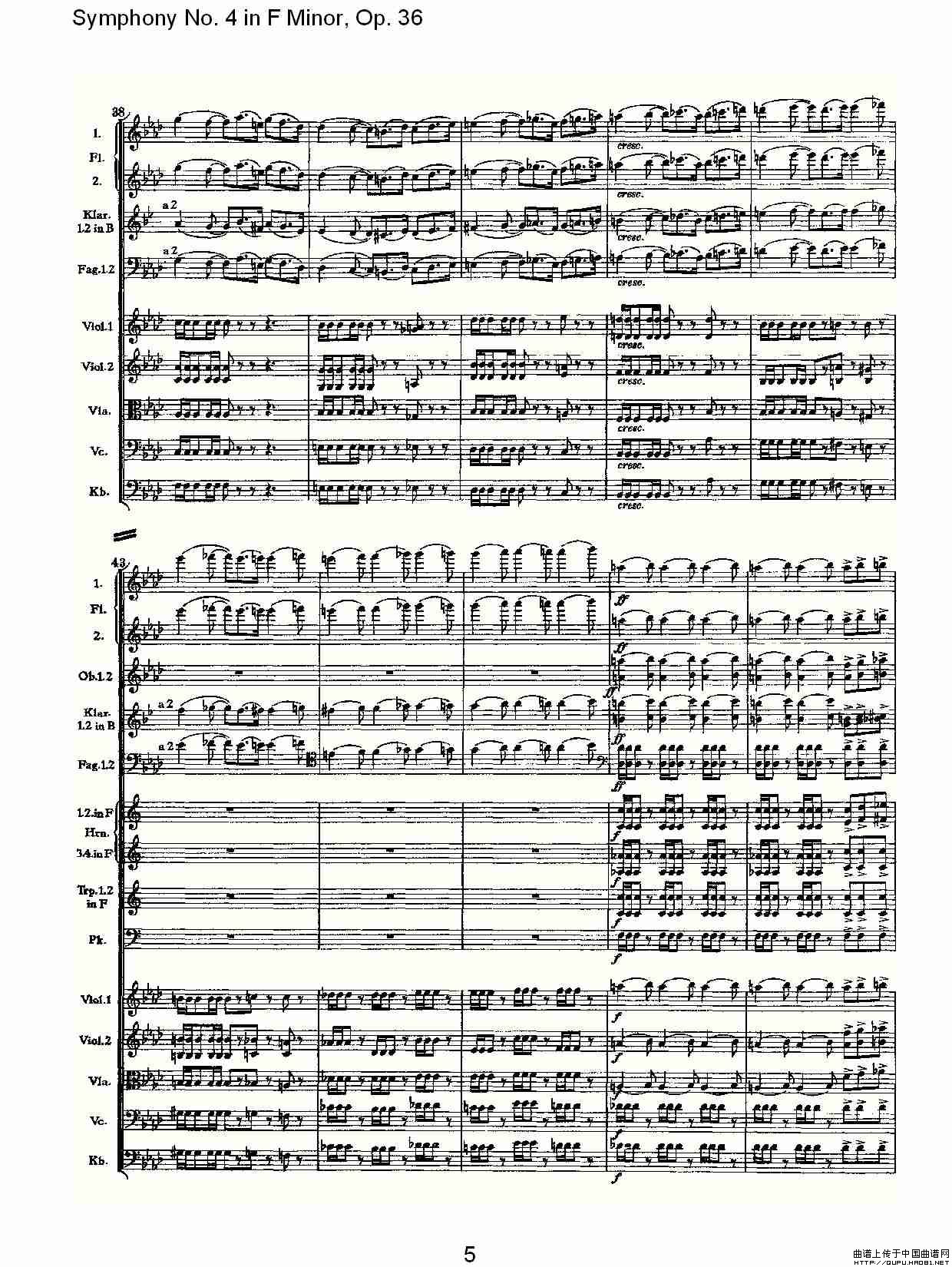 F小调第四交响曲,  Op. 36 第一乐章（一）其它曲谱（图3）