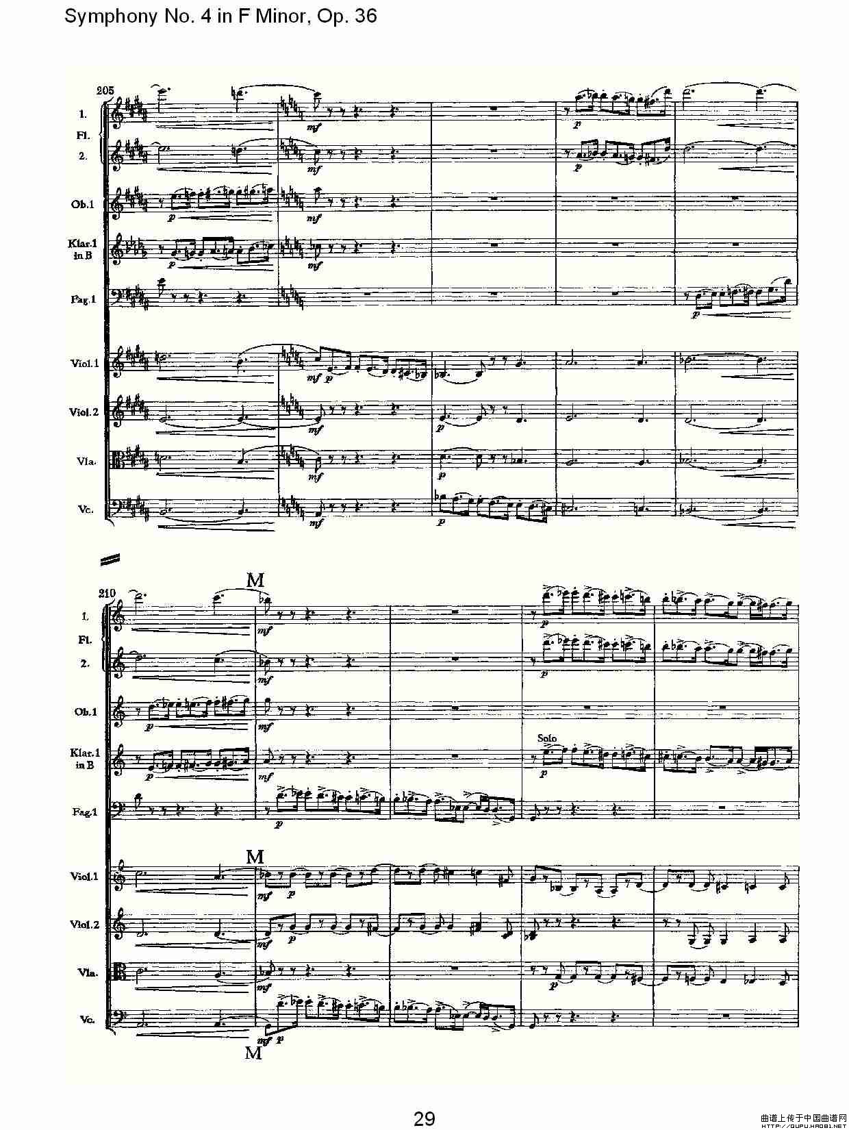 F小调第四交响曲,  Op. 36 第一乐章（一）其它曲谱（图15）