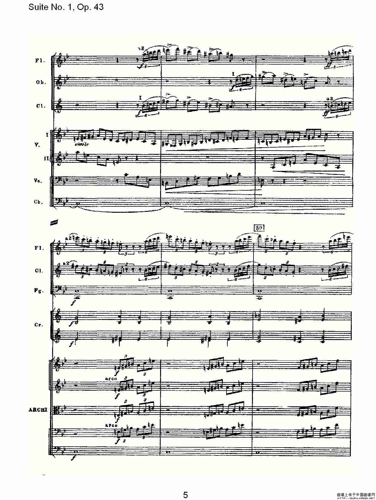 Suite No.1, Op.43   第一套曲,Op.43第五乐章（一）其它曲谱（图3）