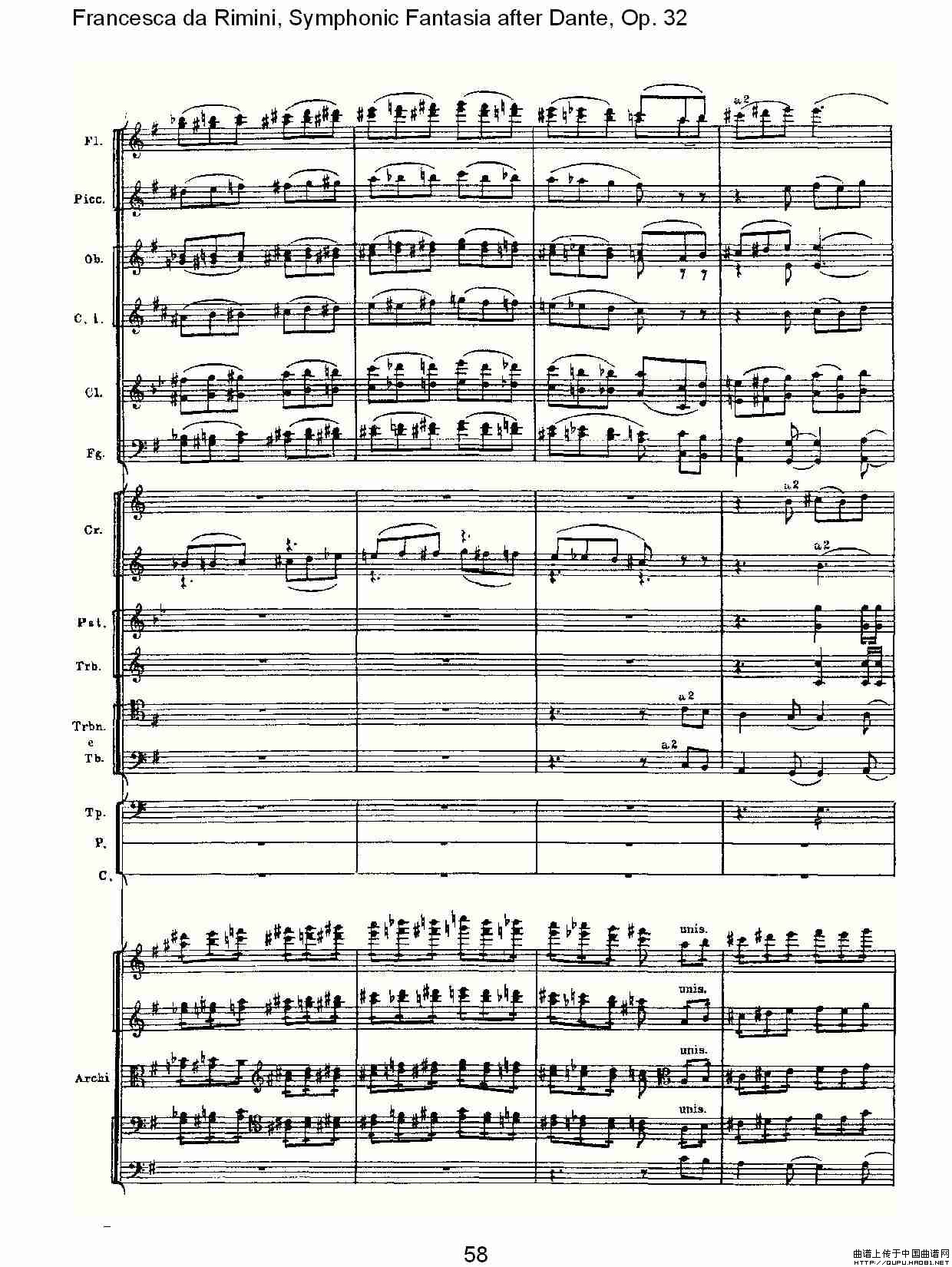 Francesca da Rimini, 但丁幻想曲Op.32 第一部（二）其它曲谱（图12）