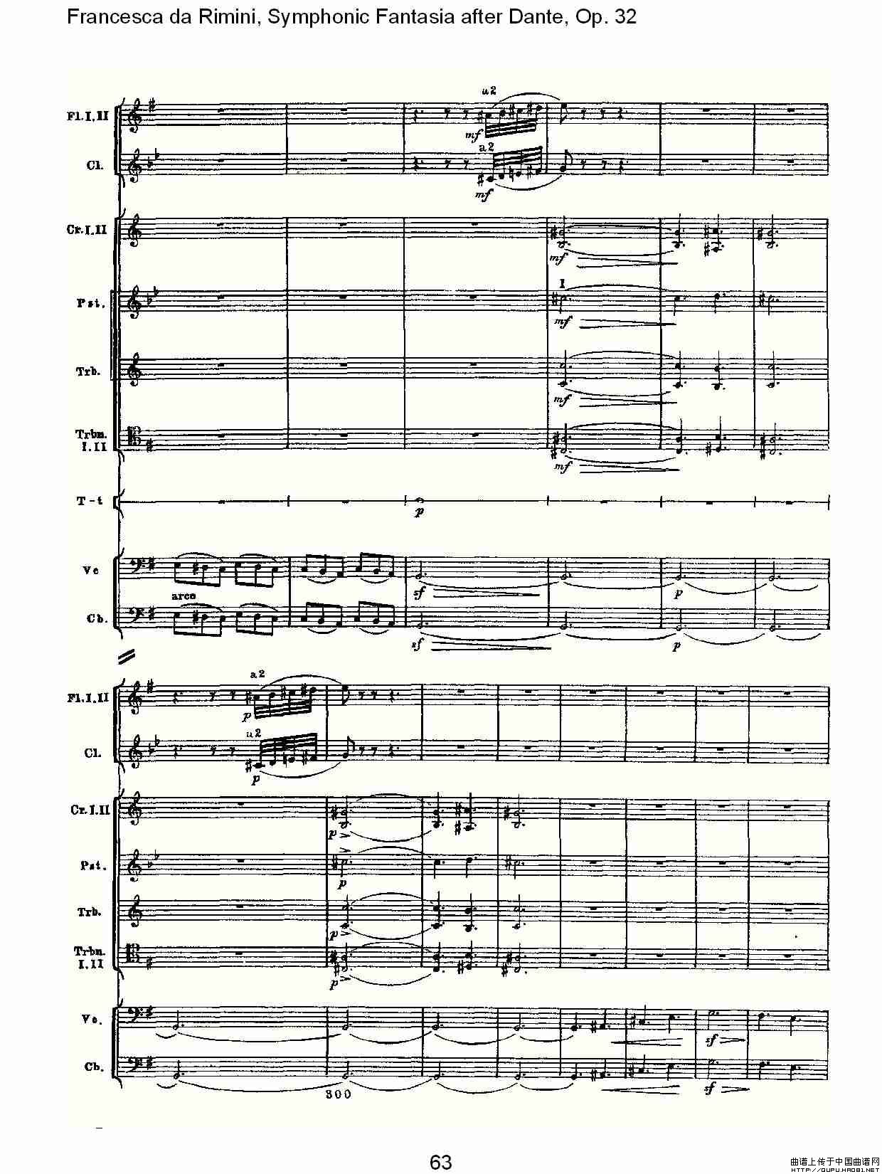 Francesca da Rimini, 但丁幻想曲Op.32 第一部（二）其它曲谱（图15）