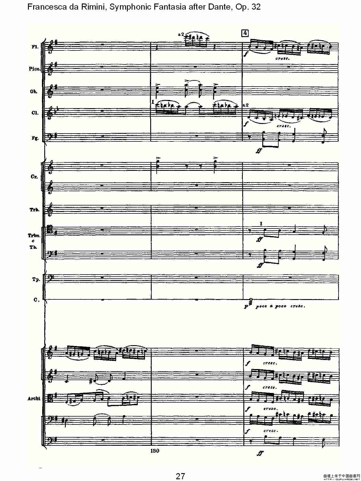Francesca da Rimini, 但丁幻想曲Op.32 第一部（一）其它曲谱（图14）