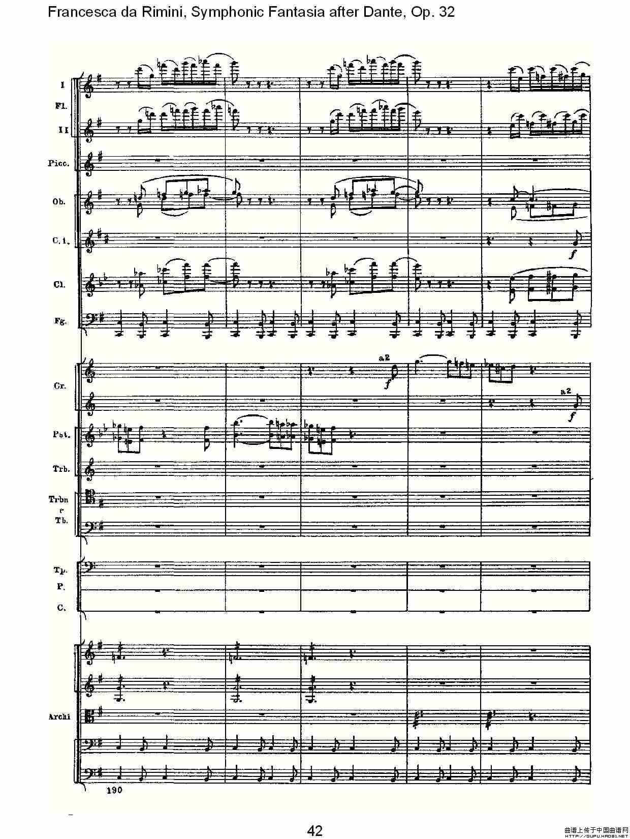 Francesca da Rimini, 但丁幻想曲Op.32 第一部（二）其它曲谱（图4）