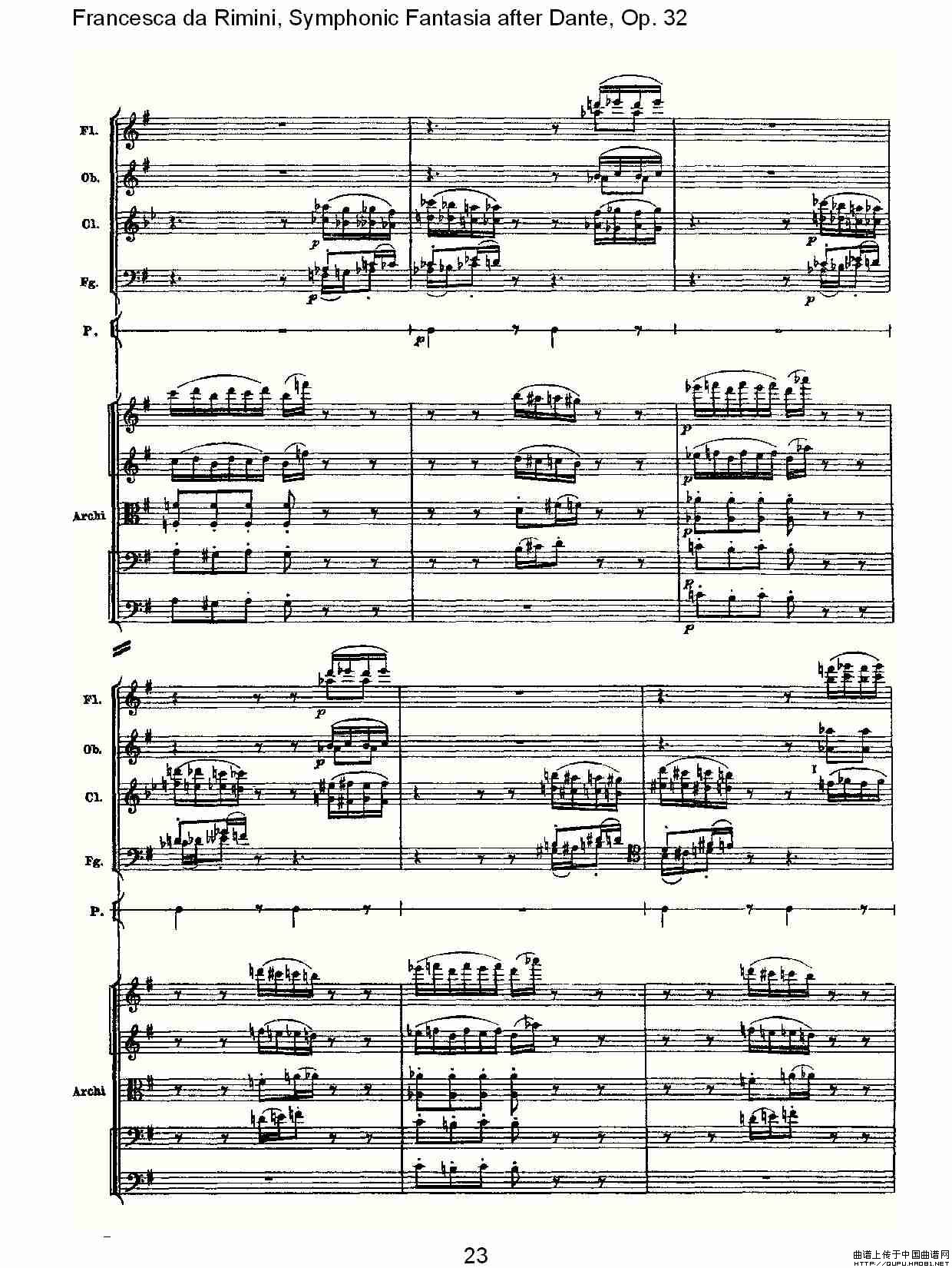 Francesca da Rimini, 但丁幻想曲Op.32 第一部（一）其它曲谱（图12）