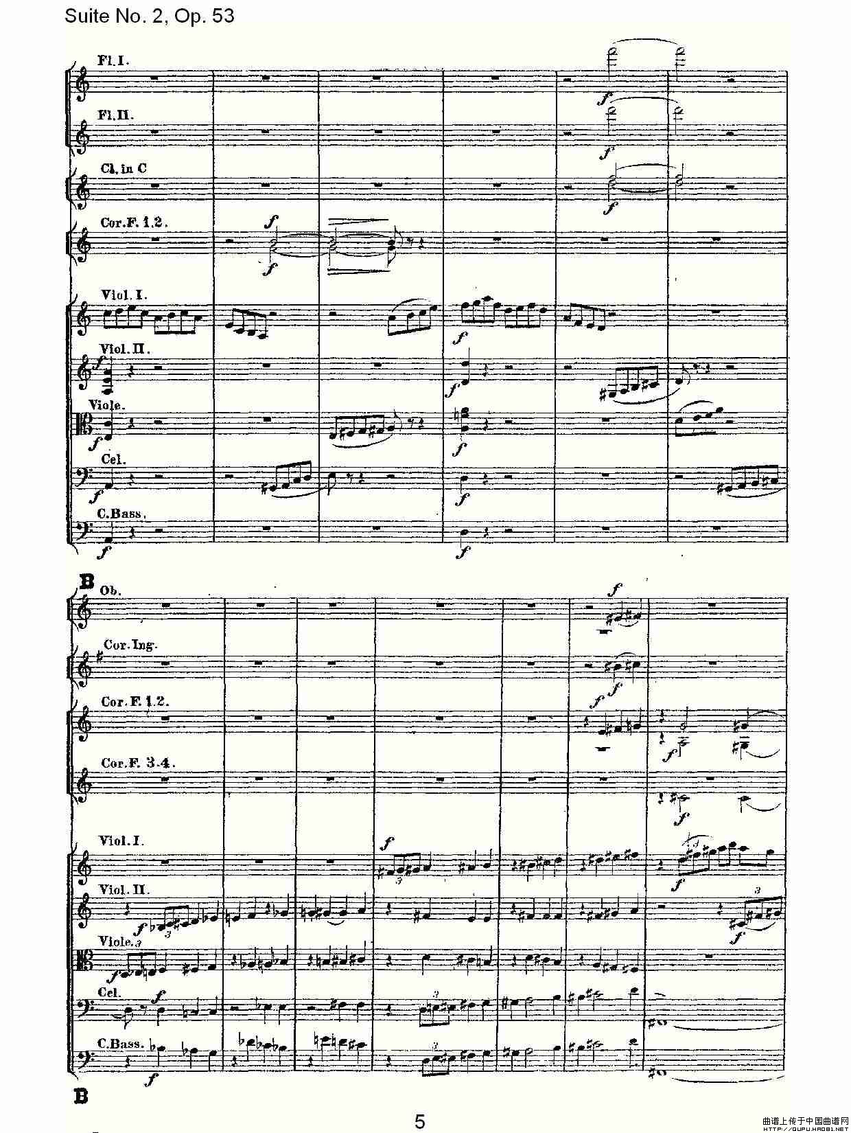 Suite No. 2, Op.53  第二套曲,Op.53第一乐章（一）其它曲谱（图3）