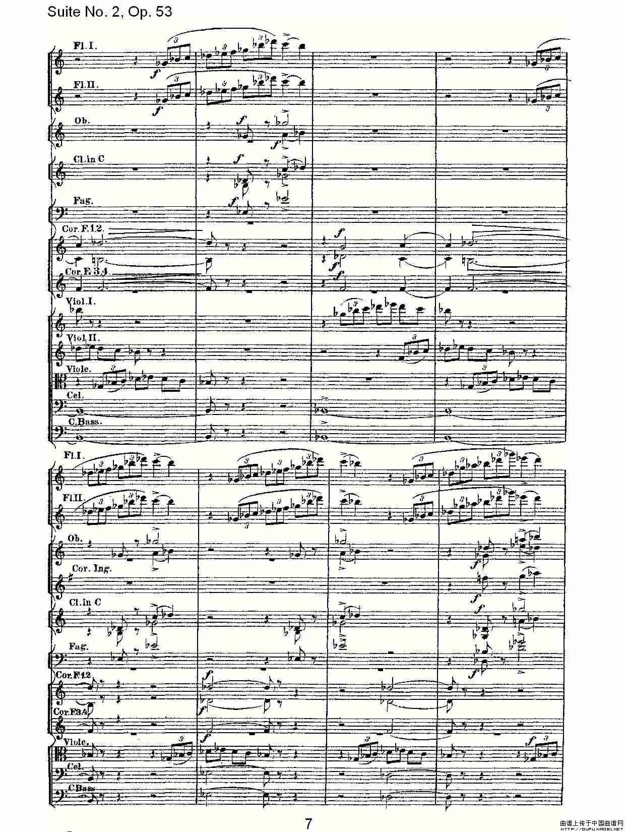 Suite No. 2, Op.53  第二套曲,Op.53第一乐章（一）其它曲谱（图4）