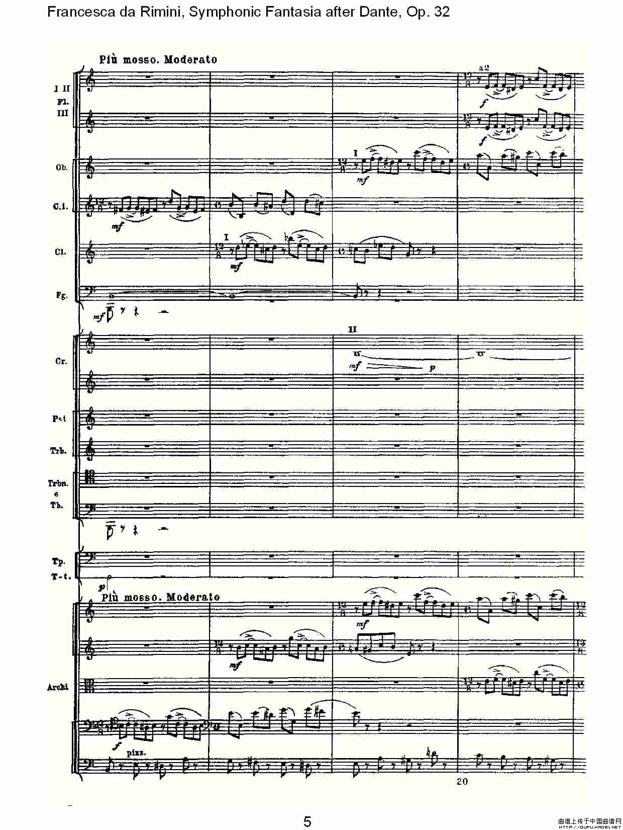 Francesca da Rimini, 但丁幻想曲Op.32 第一部（一）其它曲谱（图3）