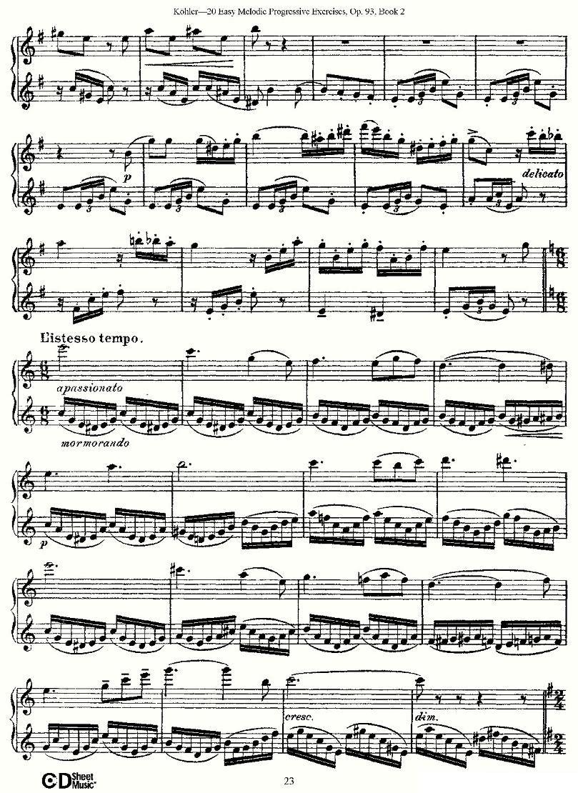 柯勒练习曲作品93号（二）其它曲谱（图23）