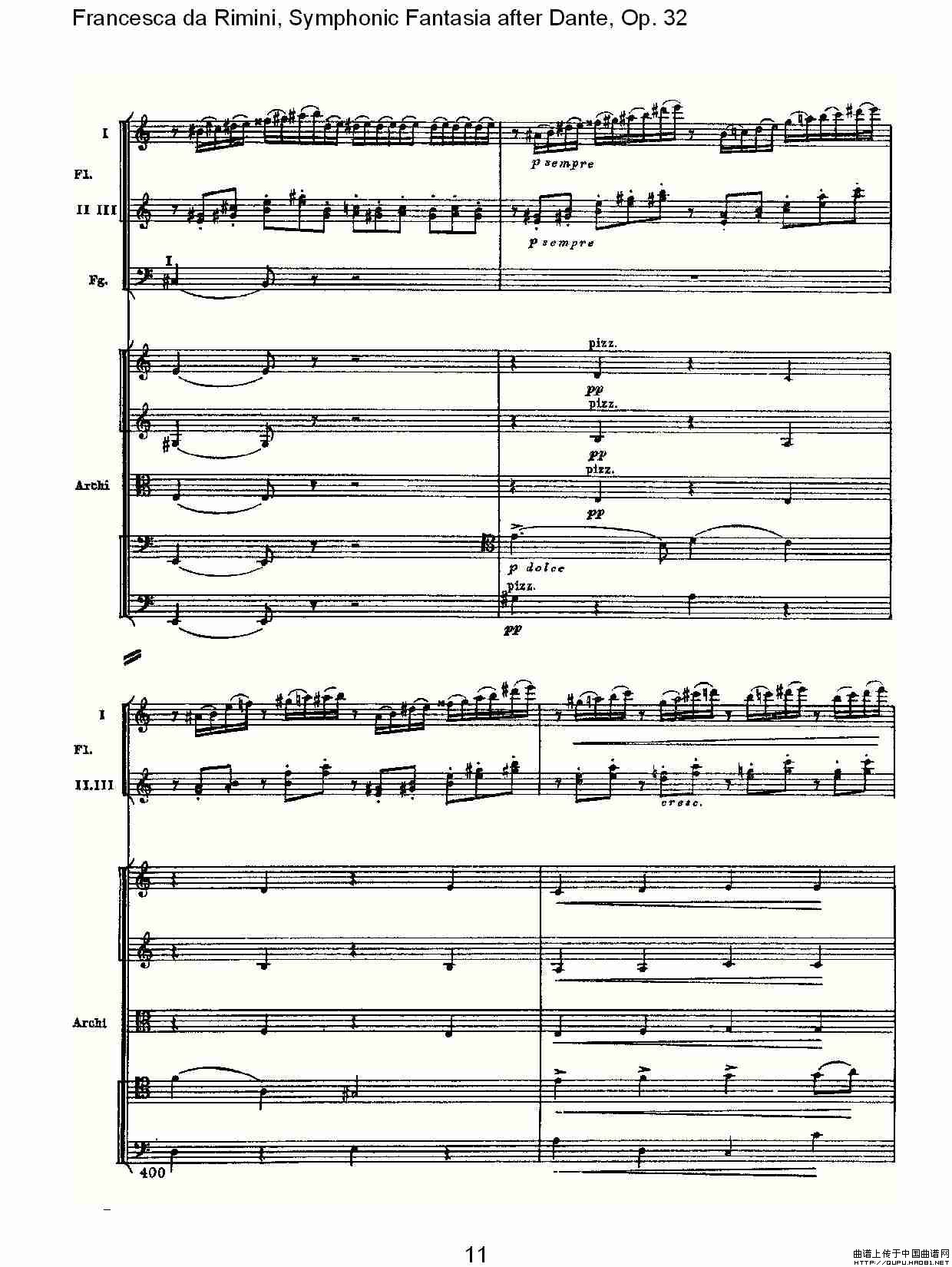 Francesca da Rimini, 但丁幻想曲Op.32 第二部（一）其它曲谱（图6）