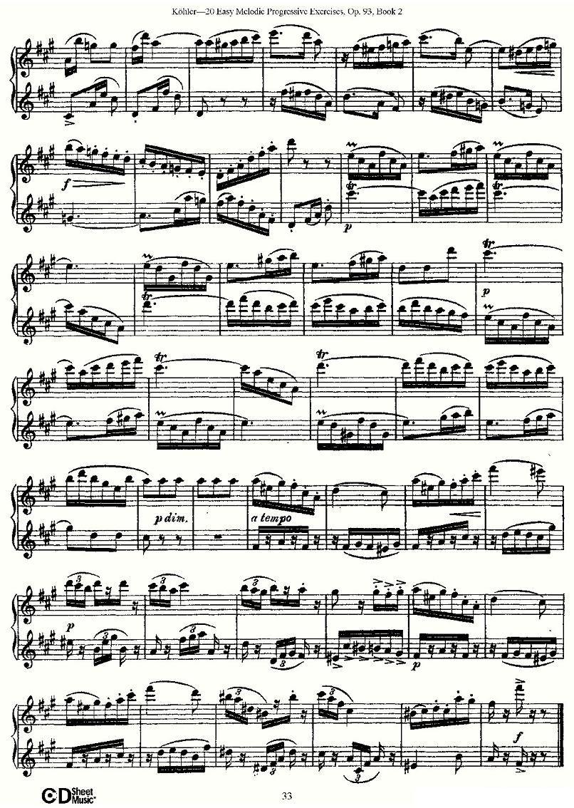 柯勒练习曲作品93号（二）其它曲谱（图33）