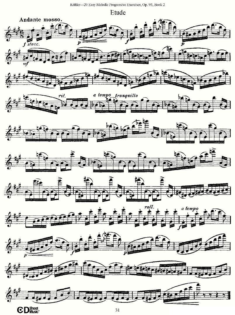 柯勒练习曲作品93号（二）其它曲谱（图31）