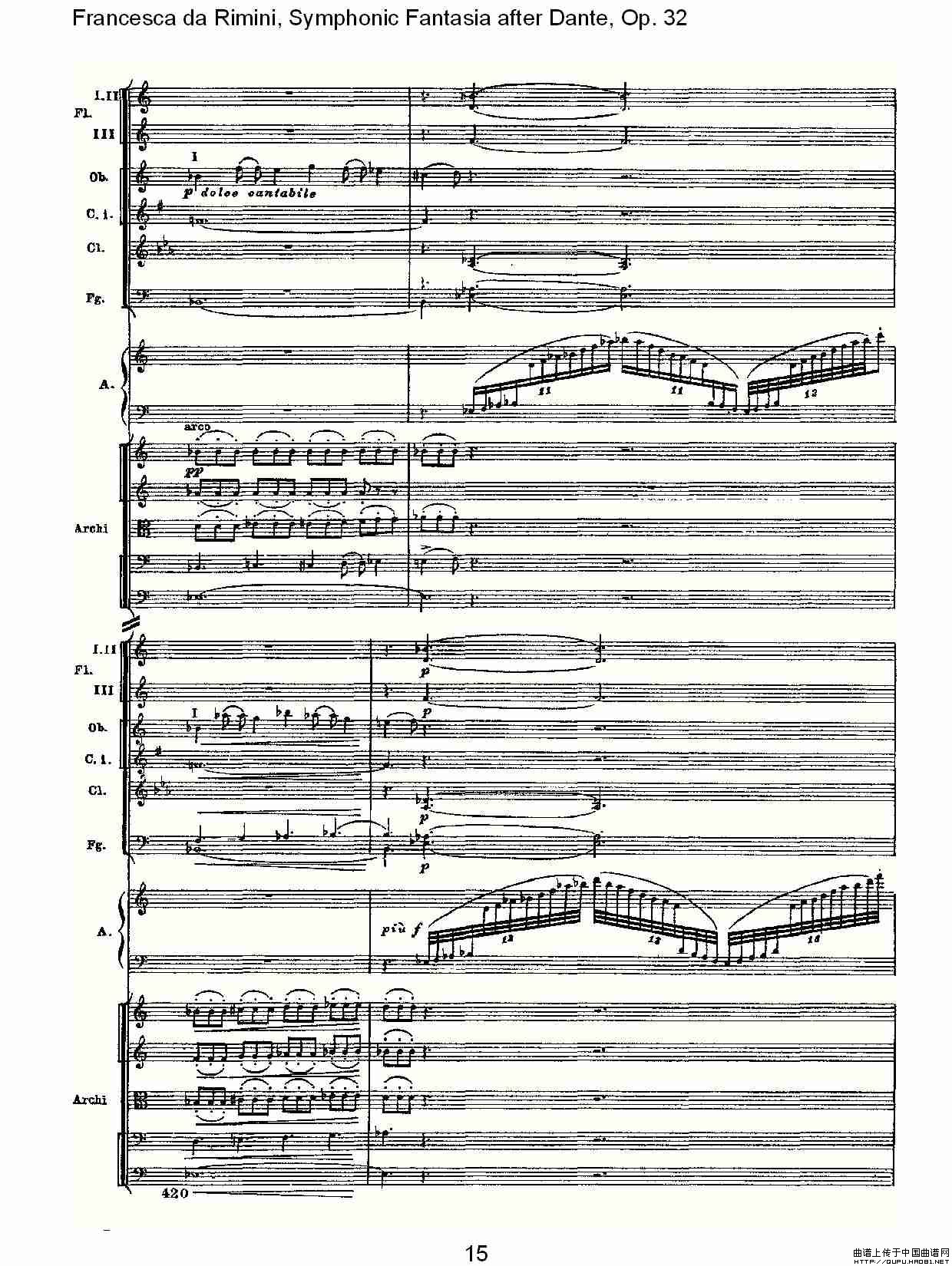 Francesca da Rimini, 但丁幻想曲Op.32 第二部（一）其它曲谱（图8）