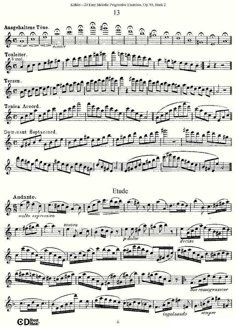 柯勒练习曲作品93号（二）其它曲谱（图6）