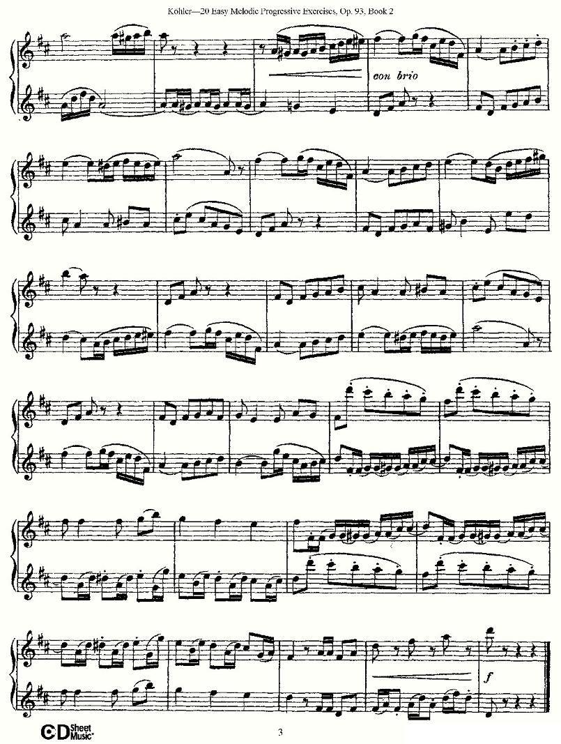 柯勒练习曲作品93号（二）其它曲谱（图3）
