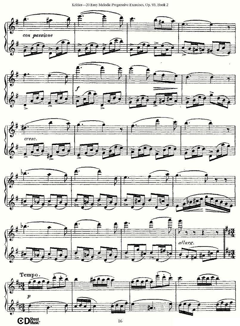 柯勒练习曲作品93号（二）其它曲谱（图16）