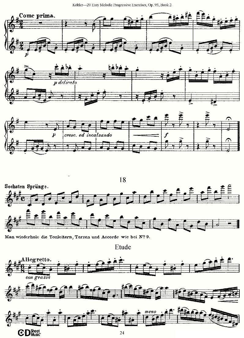 柯勒练习曲作品93号（二）其它曲谱（图24）
