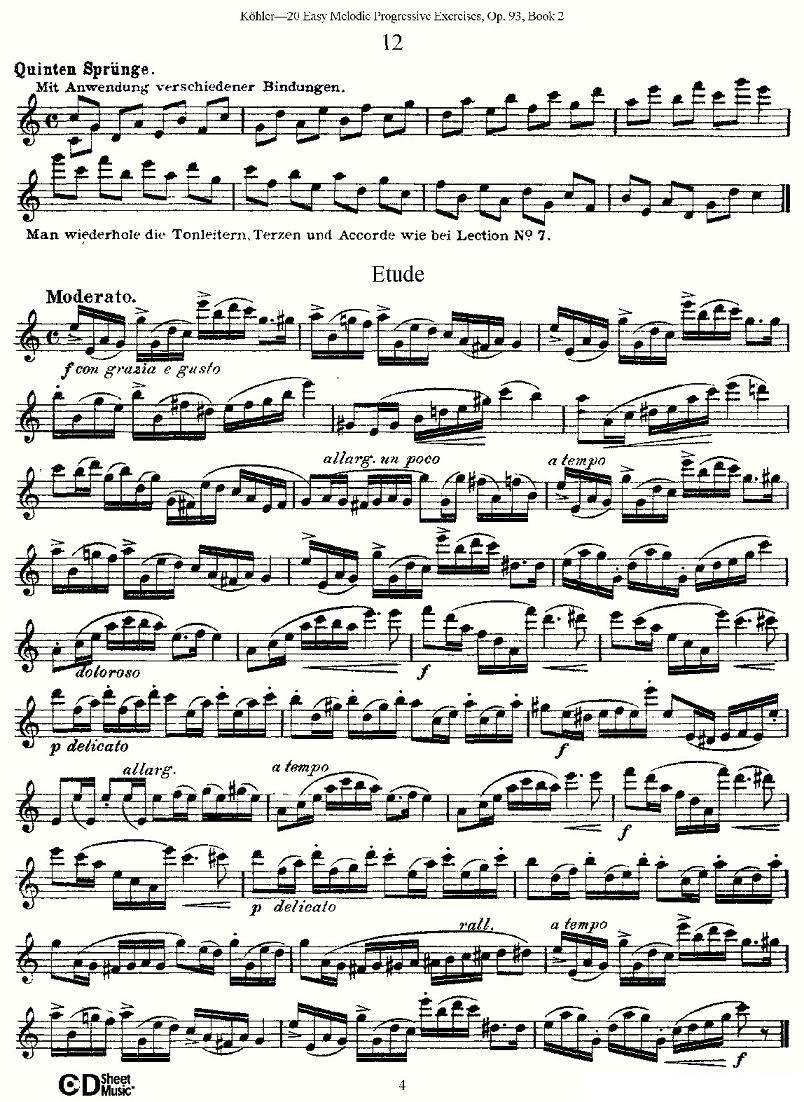 柯勒练习曲作品93号（二）其它曲谱（图4）