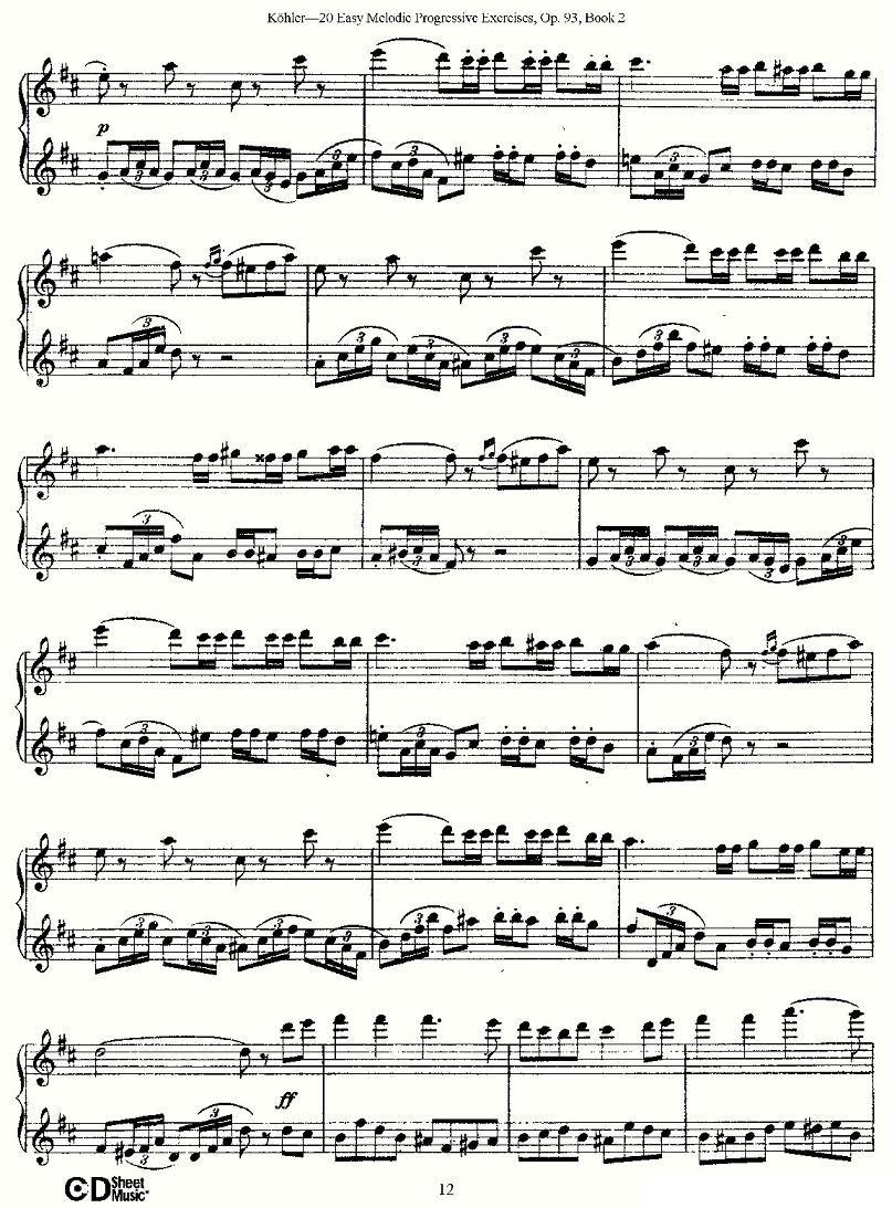 柯勒练习曲作品93号（二）其它曲谱（图12）