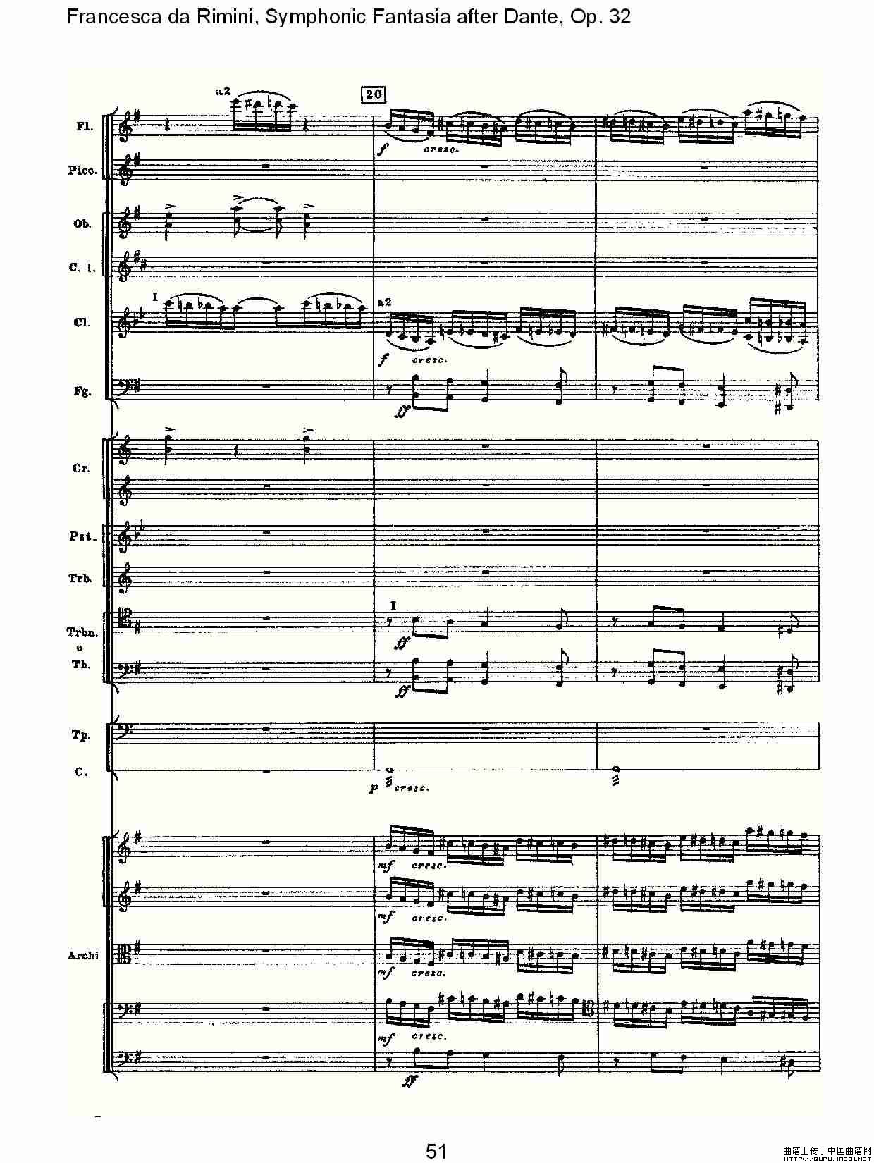 Francesca da Rimini, 但丁幻想曲Op.32 第二部（二）其它曲谱（图6）