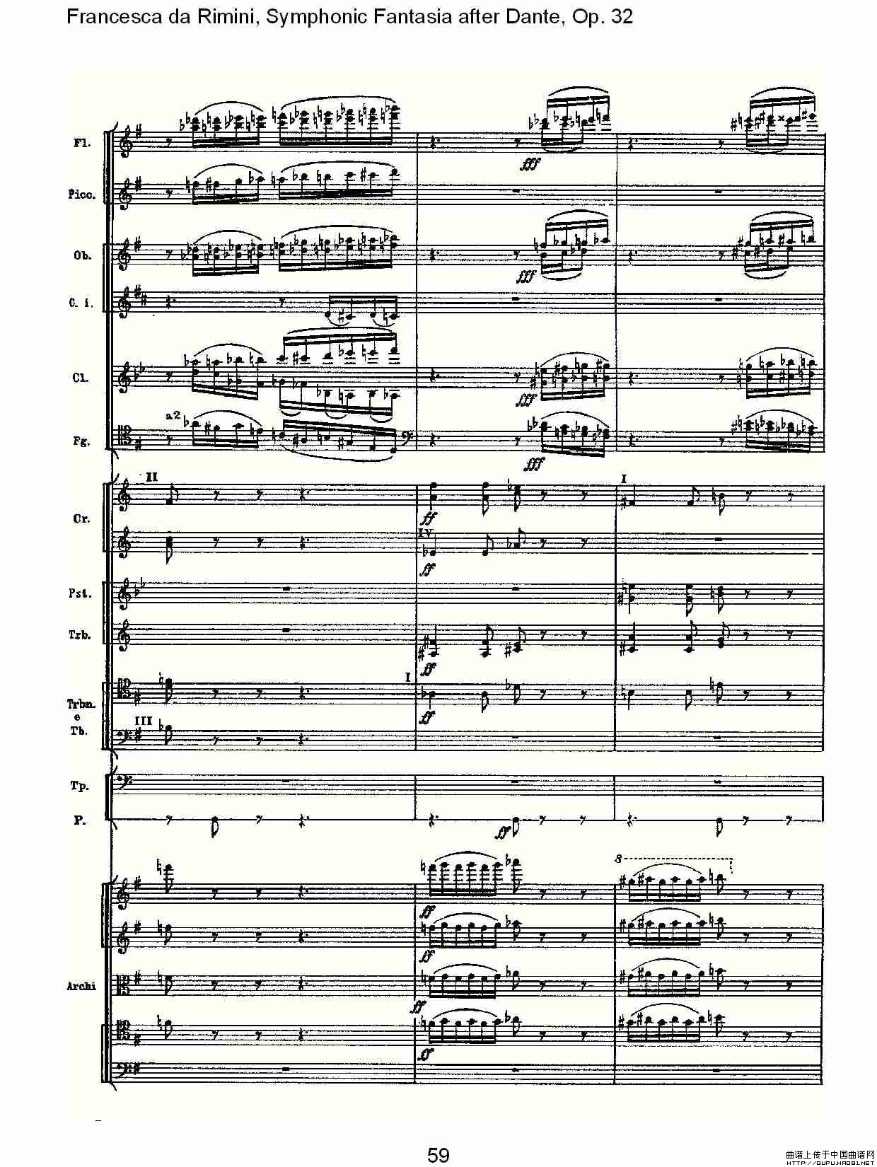 Francesca da Rimini, 但丁幻想曲Op.32 第二部（二）其它曲谱（图10）