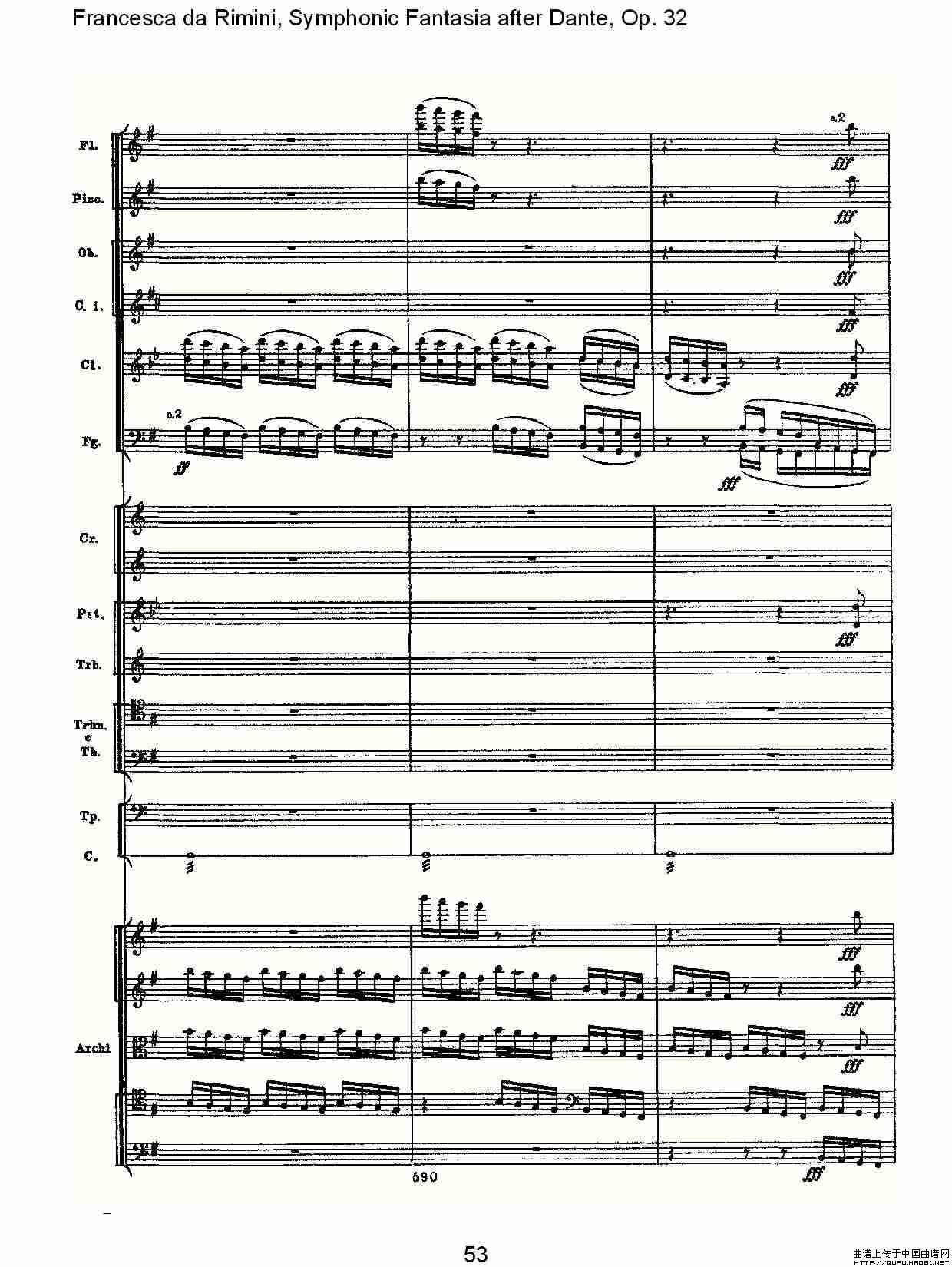 Francesca da Rimini, 但丁幻想曲Op.32 第二部（二）其它曲谱（图7）
