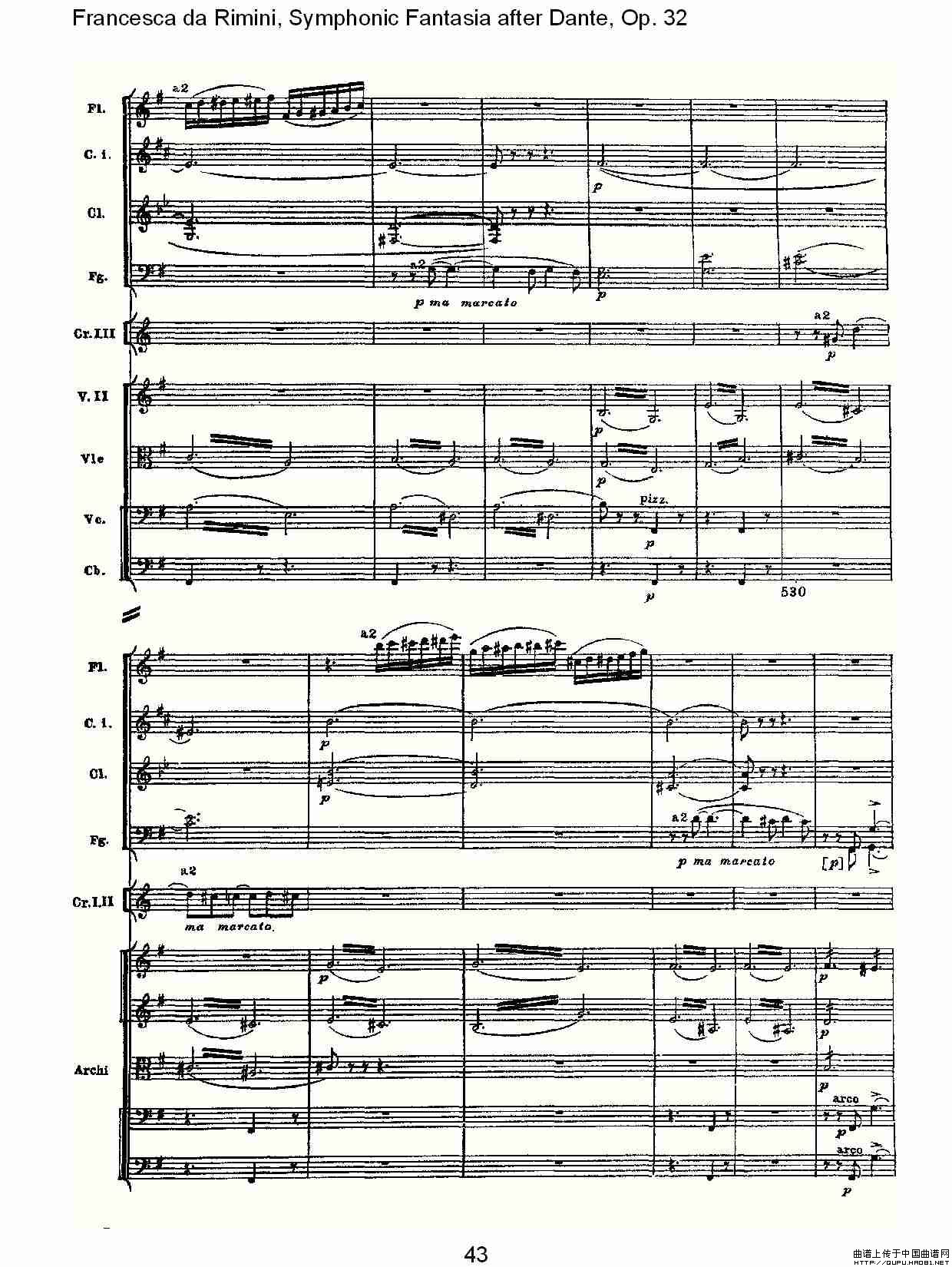 Francesca da Rimini, 但丁幻想曲Op.32 第二部（二）其它曲谱（图2）