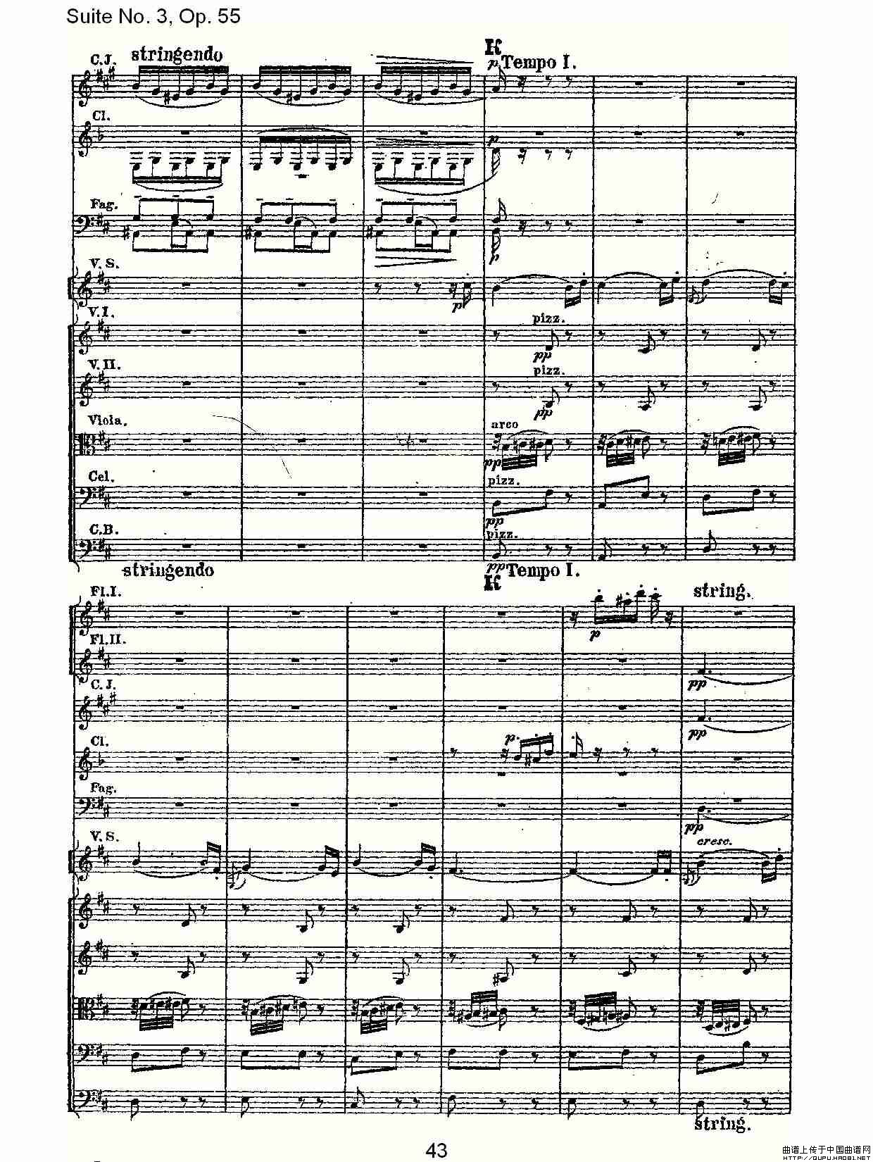 Suite No. 3, Op.55  第三套曲,Op.55第四乐章第一部（二）其它曲谱（图7）