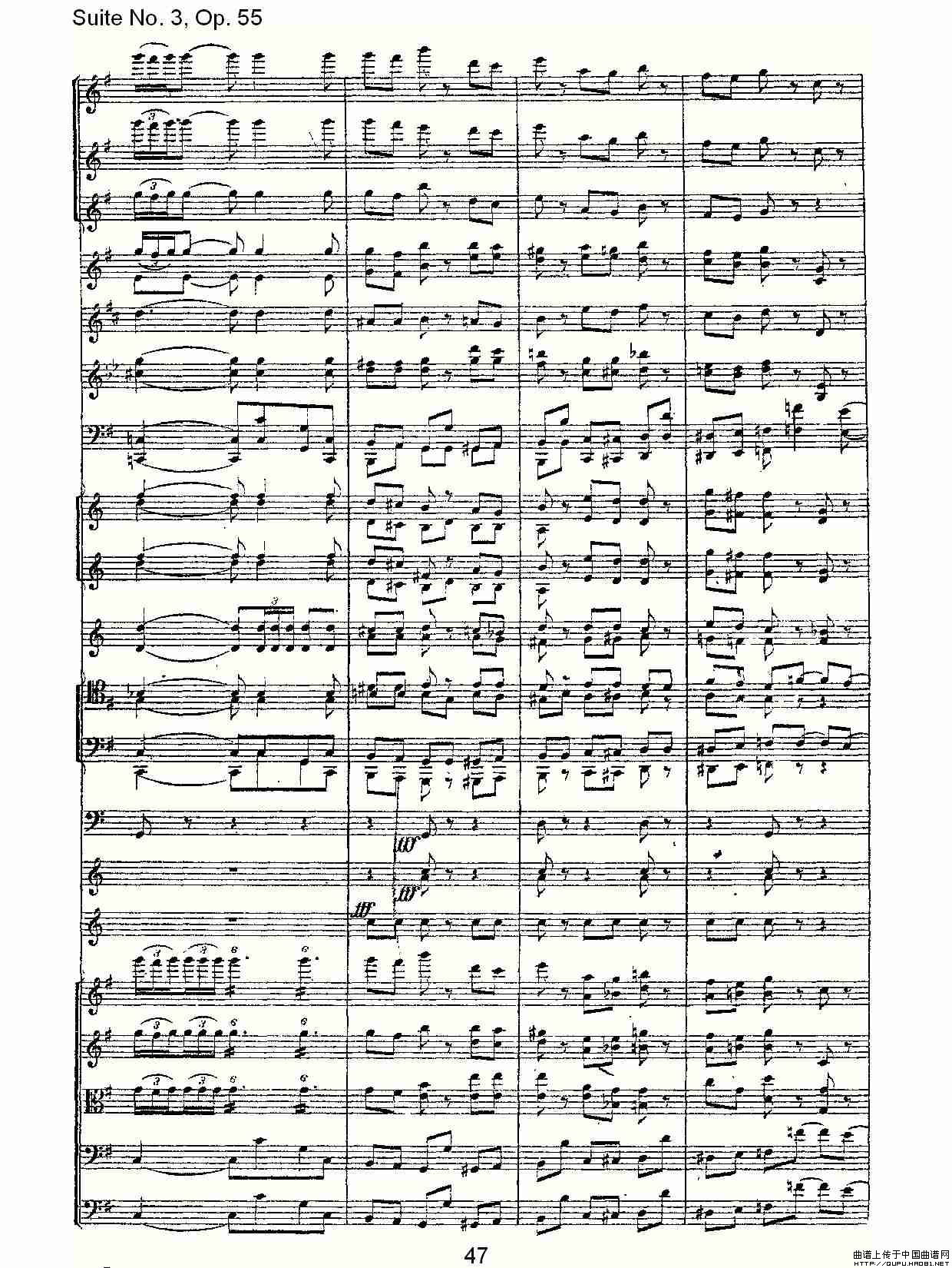 Suite No. 3, Op.55  第三套曲,Op.55第四乐章第二部（二）其它曲谱（图9）
