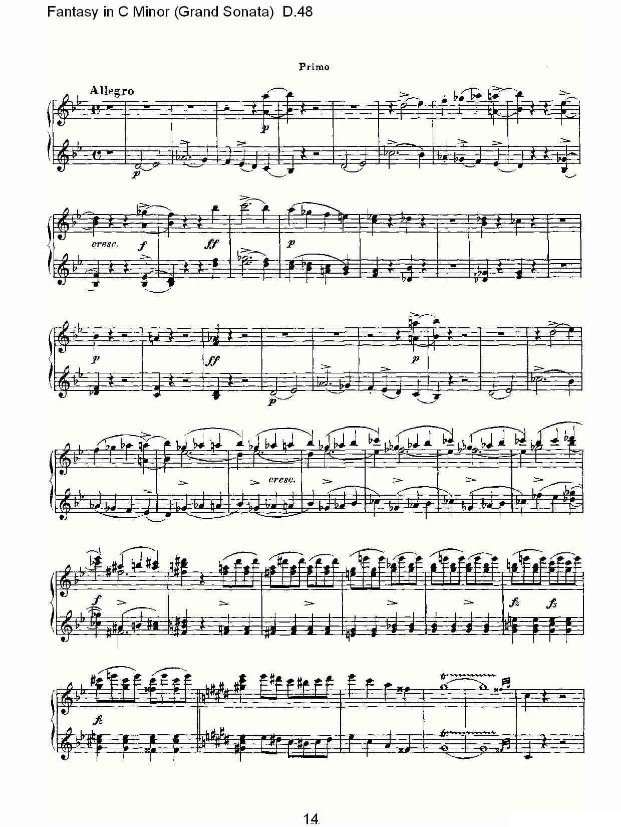 Fantasy in C Minor（Grand Sonata))D.4）其它曲谱（图15）