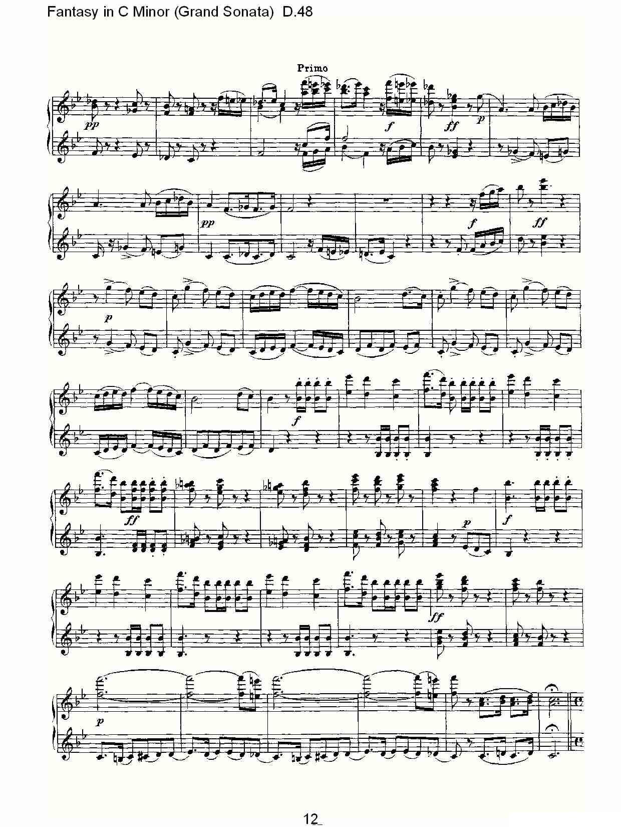 Fantasy in C Minor（Grand Sonata))D.4）其它曲谱（图12）