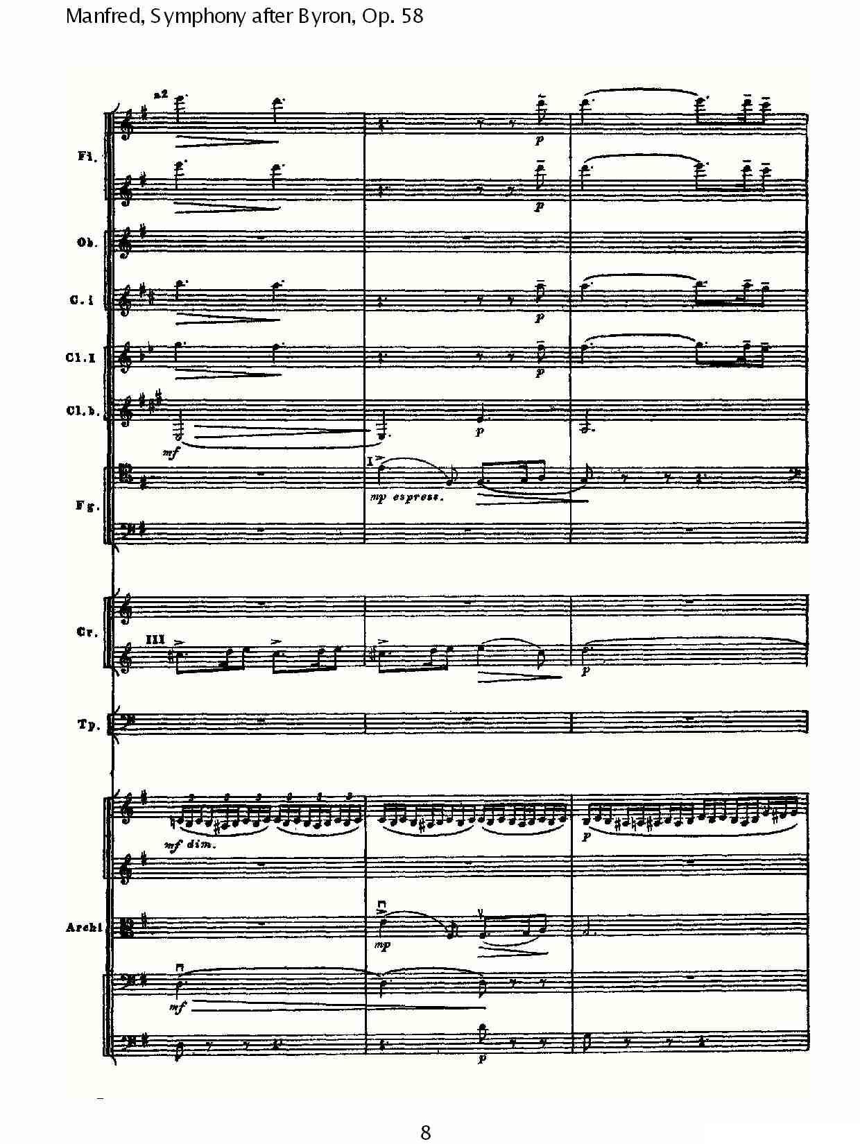 Manfred, Symphony after Byron, Op.58第三乐章（一）其它曲谱（图8）