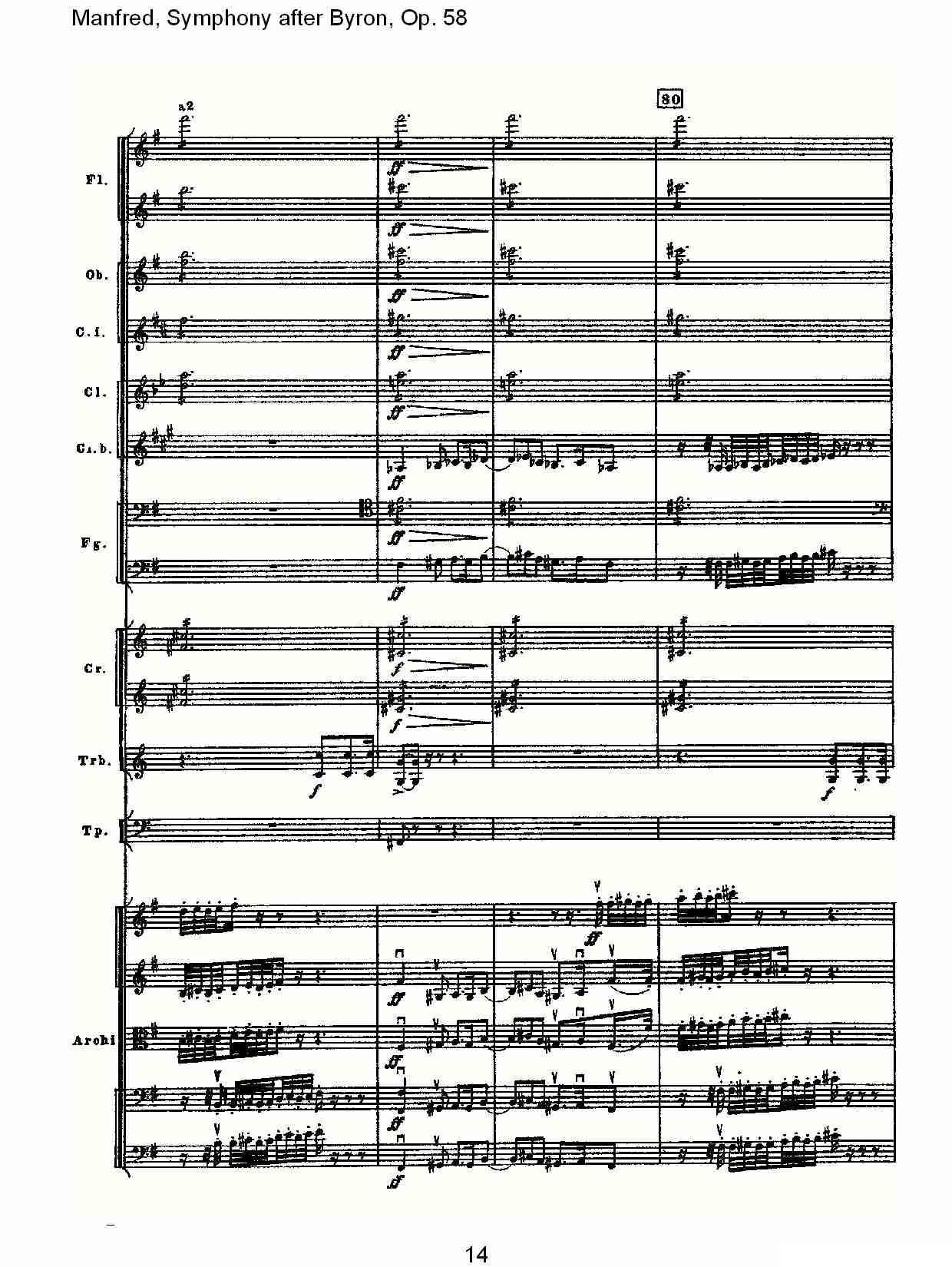 Manfred, Symphony after Byron, Op.58第三乐章（一）其它曲谱（图14）