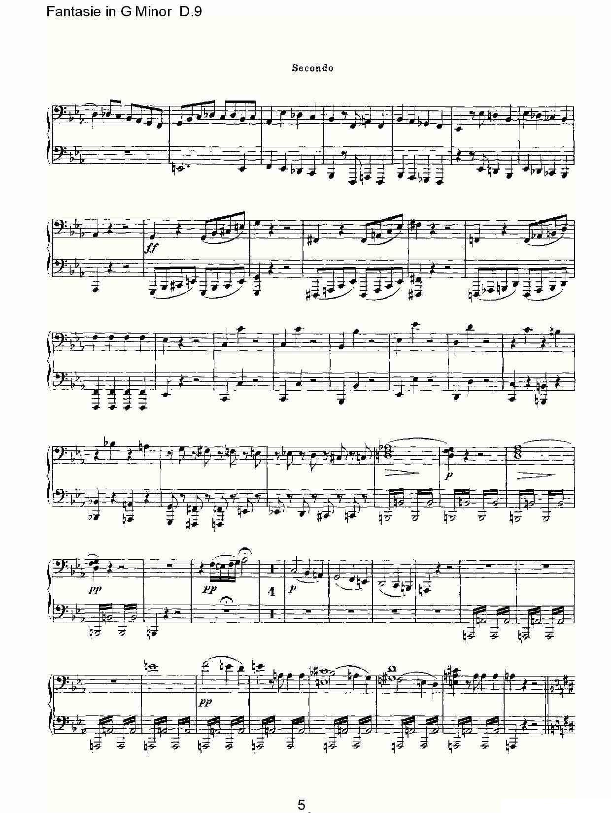 Fantasie in G Minor D.9（G小调幻想曲D.9）其它曲谱（图5）
