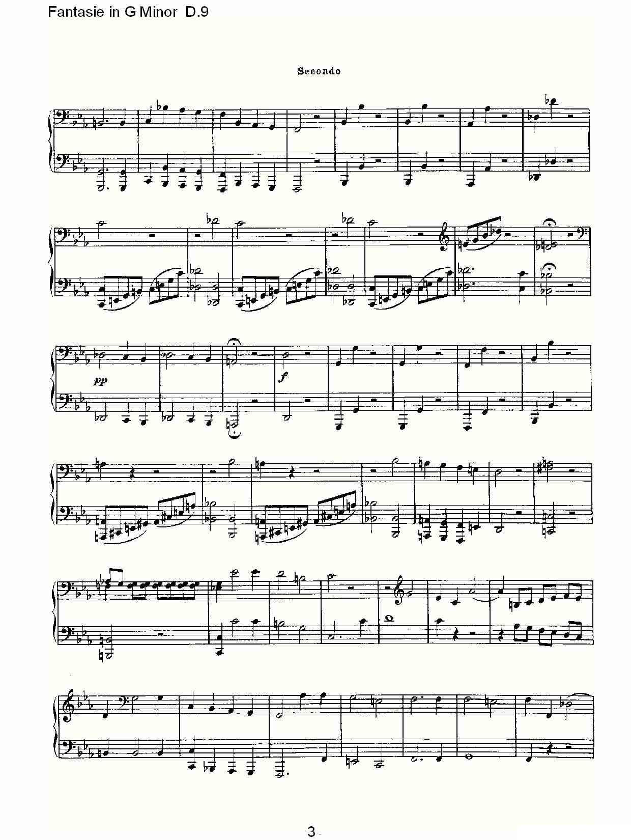 Fantasie in G Minor D.9（G小调幻想曲D.9）其它曲谱（图3）