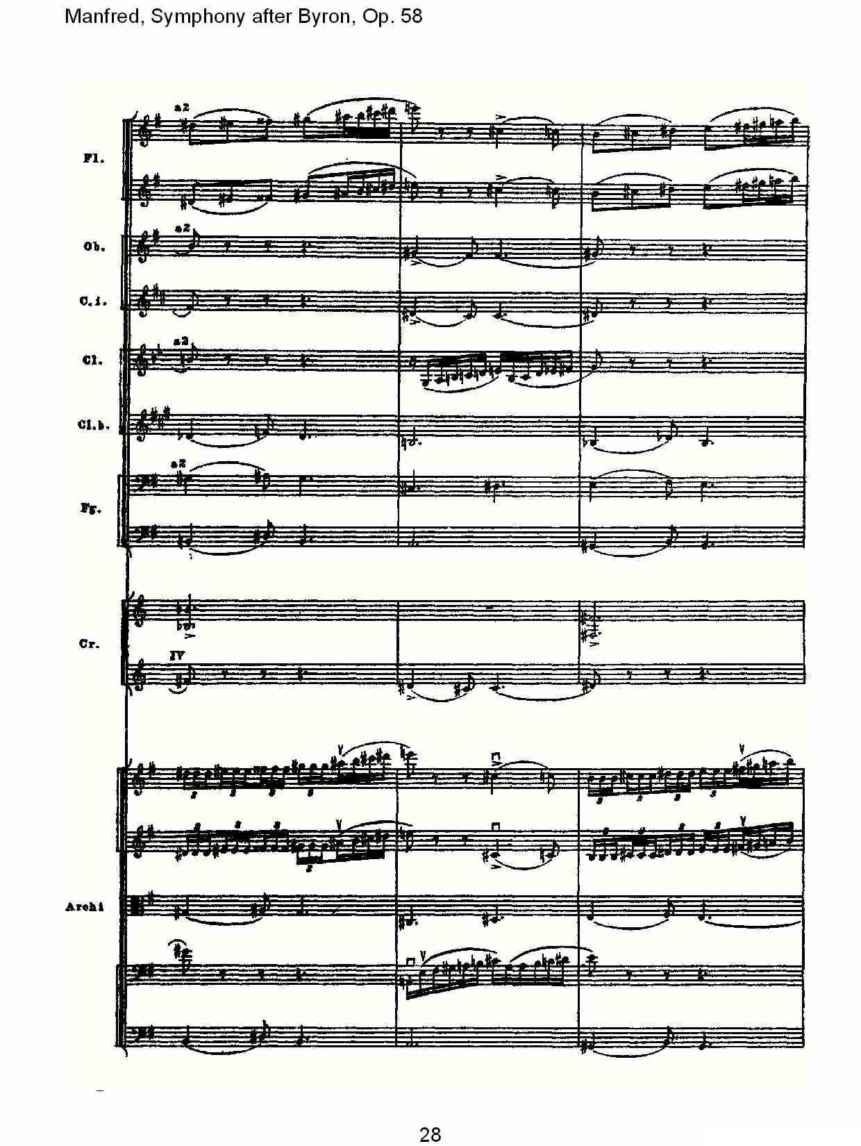 Manfred, Symphony after Byron, Op.58第三乐章（一）其它曲谱（图28）